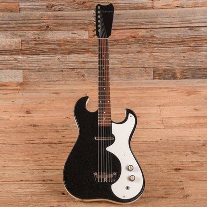 Silvertone Model 1448 w/ Amp in Case Black 1960s Electric Guitars / Solid Body