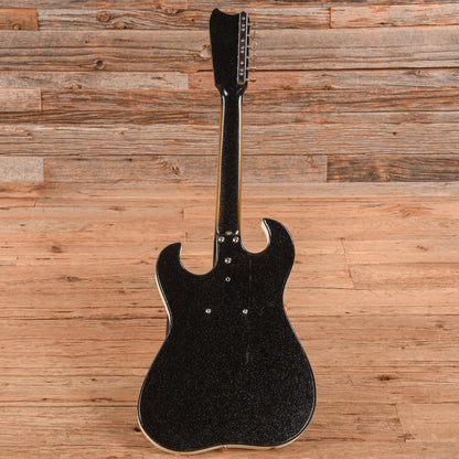 Silvertone Model 1448 w/ Amp in Case Black 1960s Electric Guitars / Solid Body