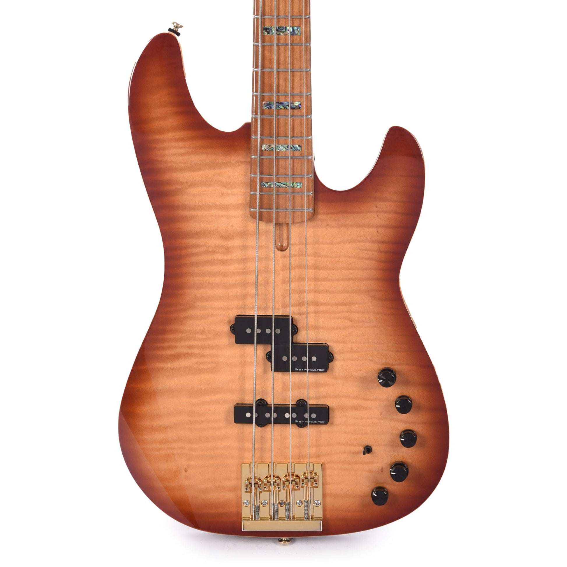 Sire Marcus Miller P10 DX Flame Maple/Alder 4-String Tobacco Sunburst Bass Guitars / 4-String