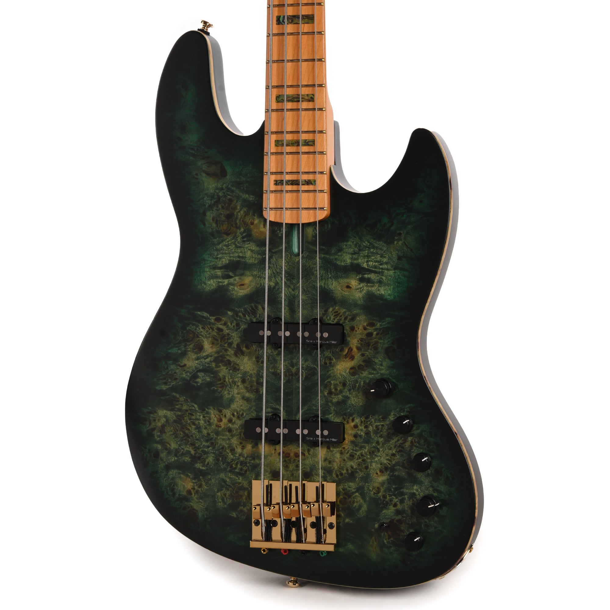 Sire Marcus Miller V10 4-String Swamp Ash/Solid Poplar Transparent Green Satin Bass Guitars / 4-String