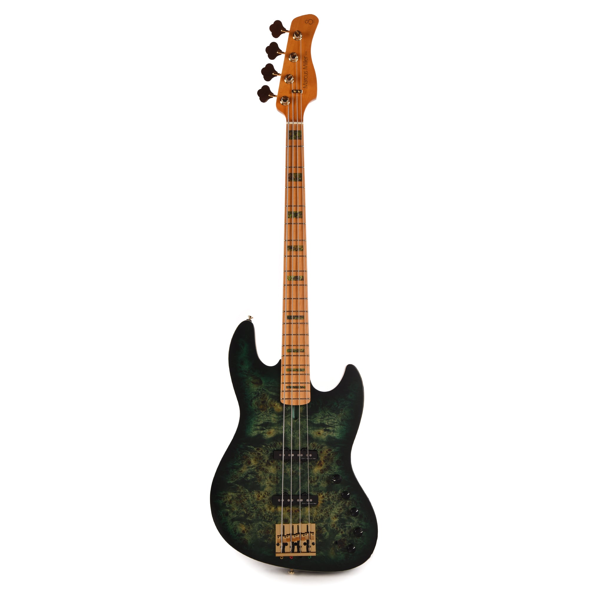 Sire Marcus Miller V10 4-String Swamp Ash/Solid Poplar Transparent Green Satin Bass Guitars / 4-String