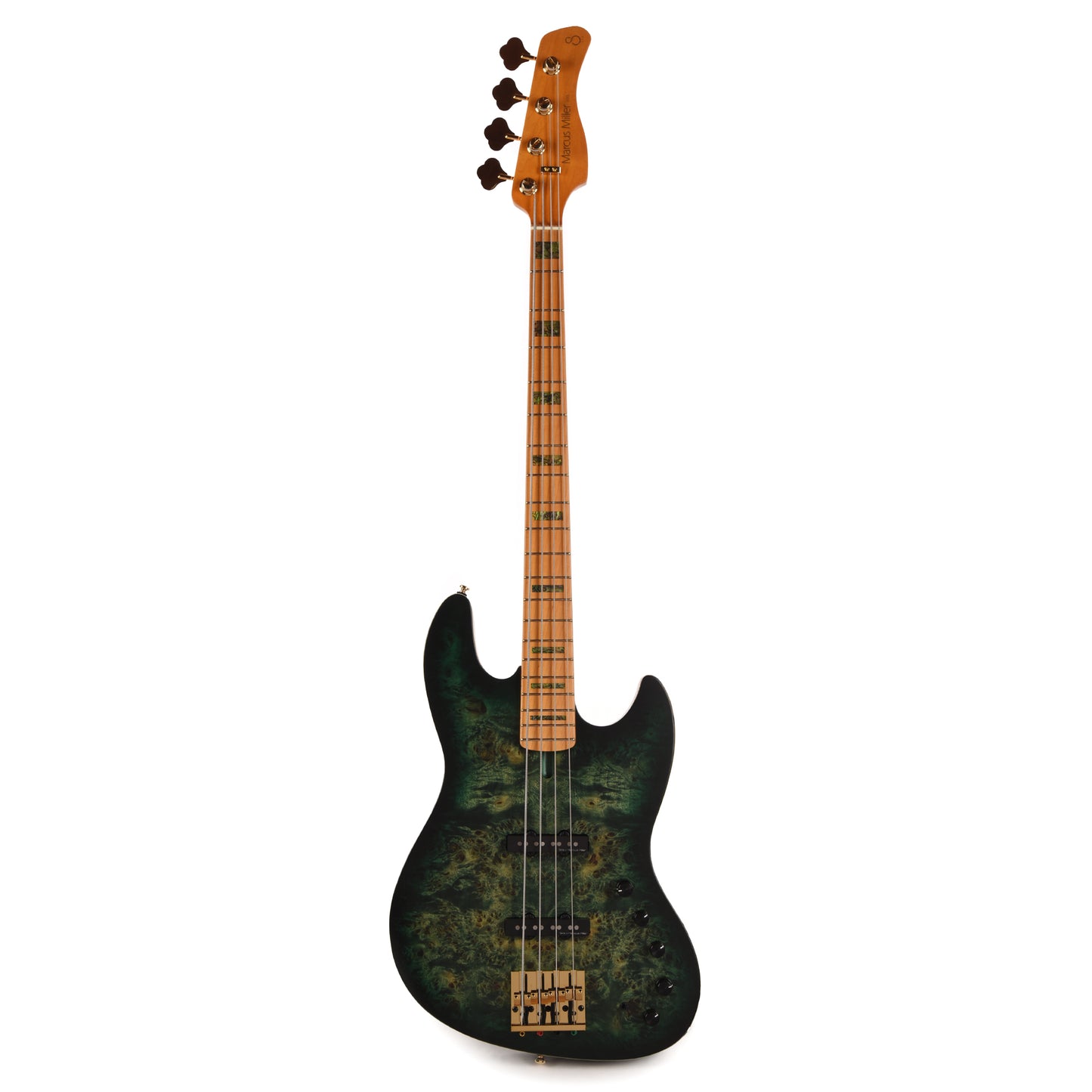 Sire Marcus Miller V10 4-String Swamp Ash/Solid Poplar Transparent Green Satin Bass Guitars / 4-String