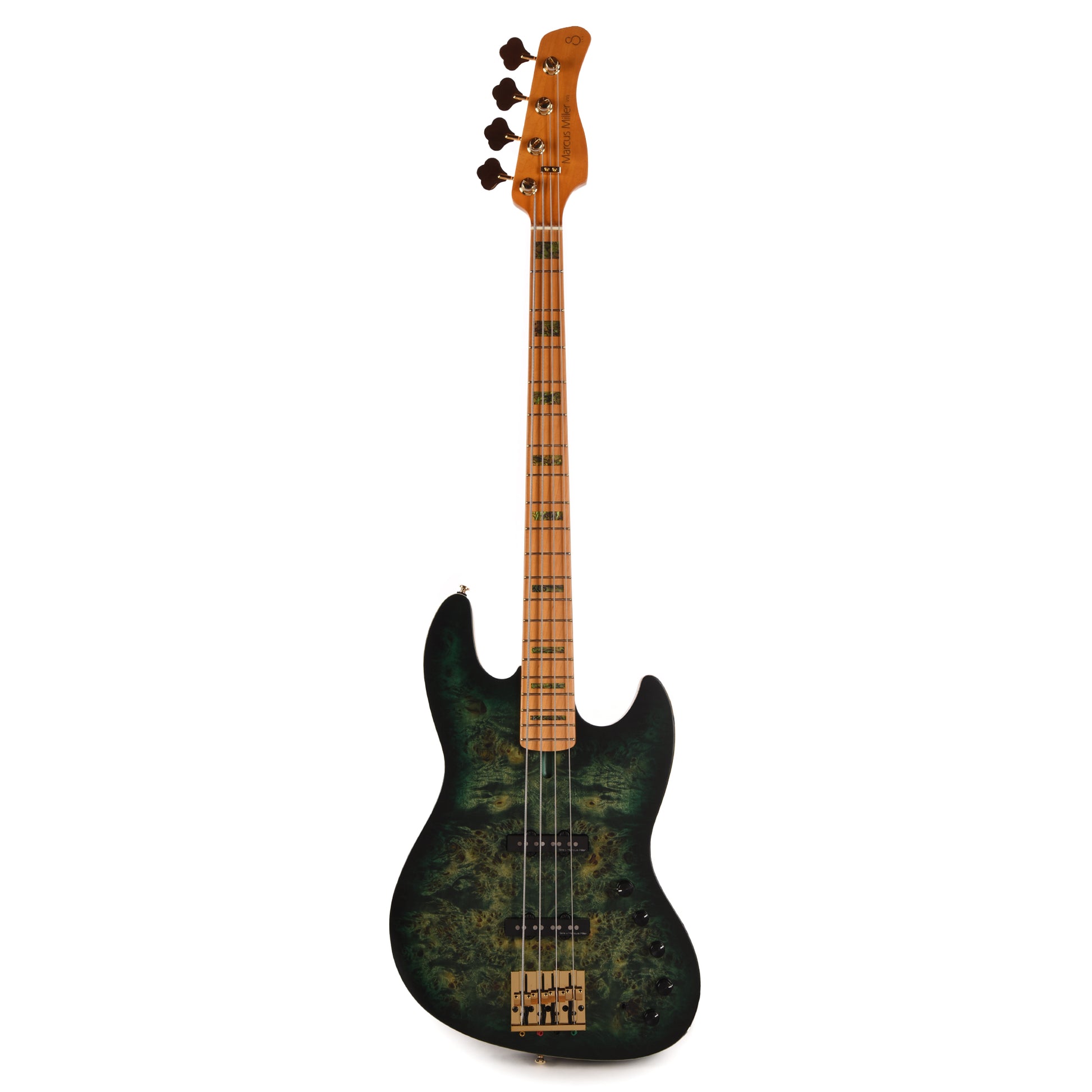 Sire Marcus Miller V10 4-String Swamp Ash/Solid Poplar Transparent Green Satin Bass Guitars / 4-String