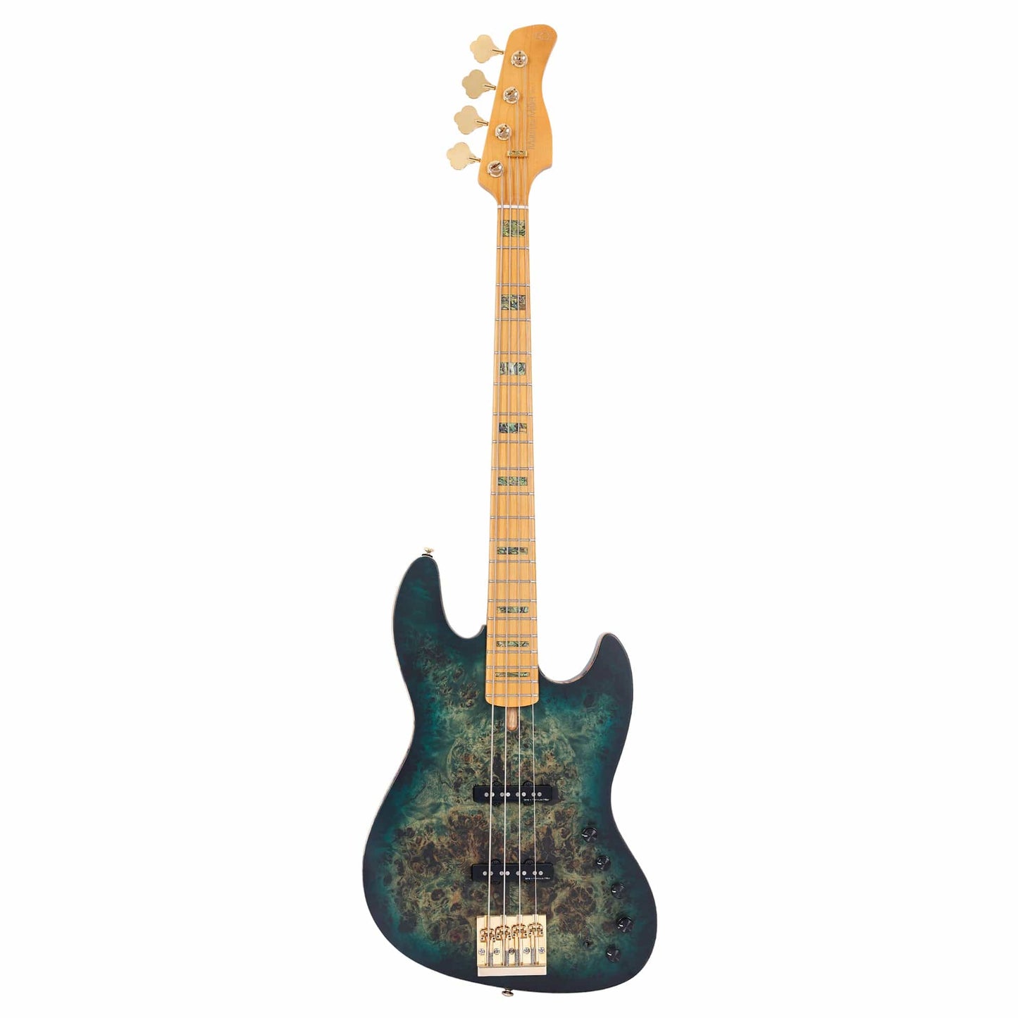 Sire Marcus Miller V10 4-String Swamp Ash/Solid Poplar Transparent Green Satin Bass Guitars / 4-String
