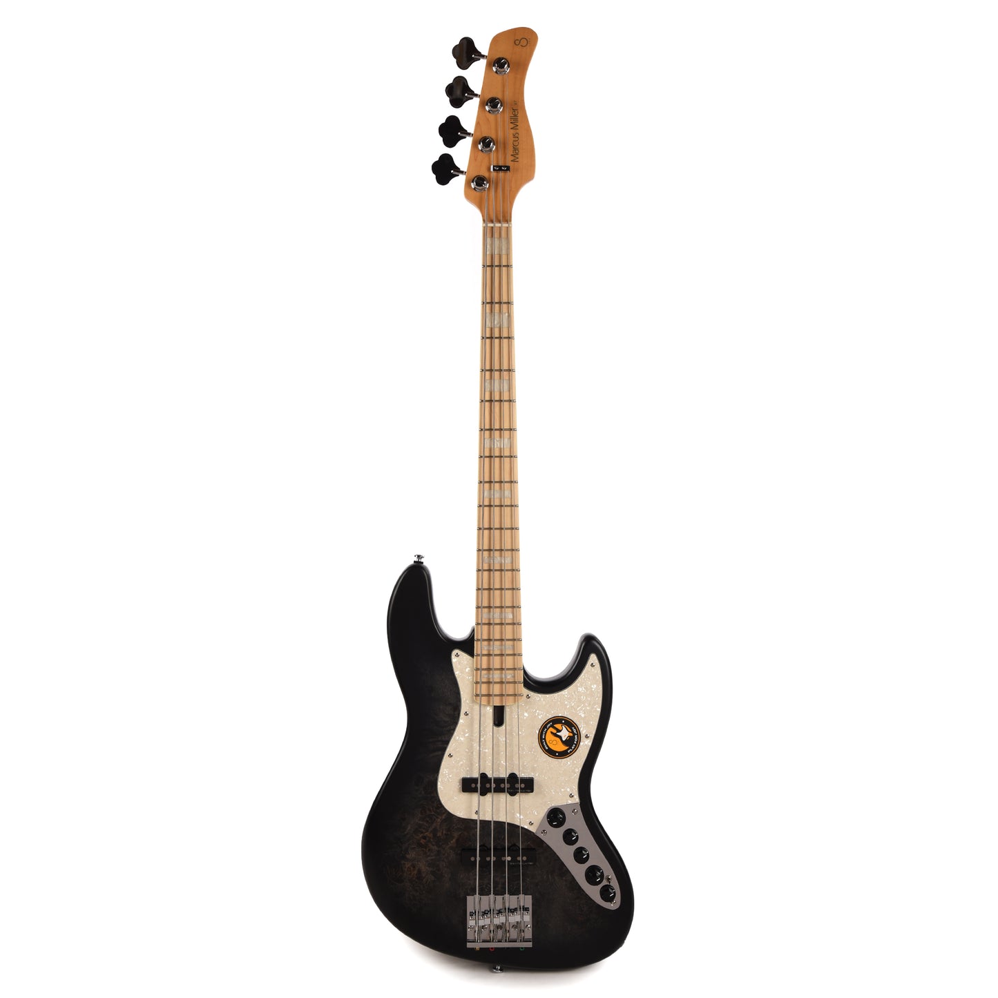 Sire Marcus Miller V7 4-String Swamp Ash/Poplar Reissue Transparent Black Satin Bass Guitars / 4-String