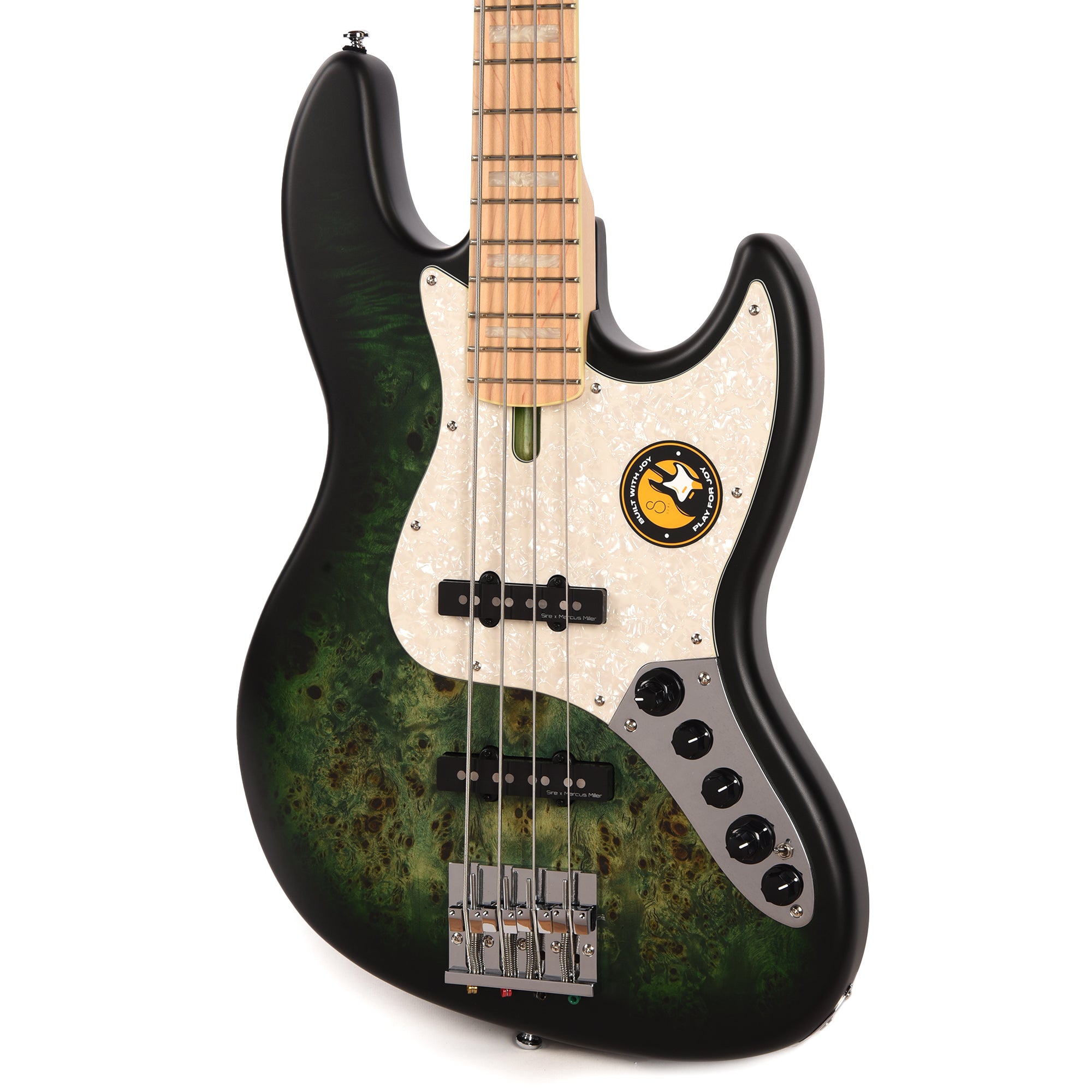 Sire Marcus Miller V7 4-String Swamp Ash/Poplar Reissue Transparent Green Satin Bass Guitars / 4-String