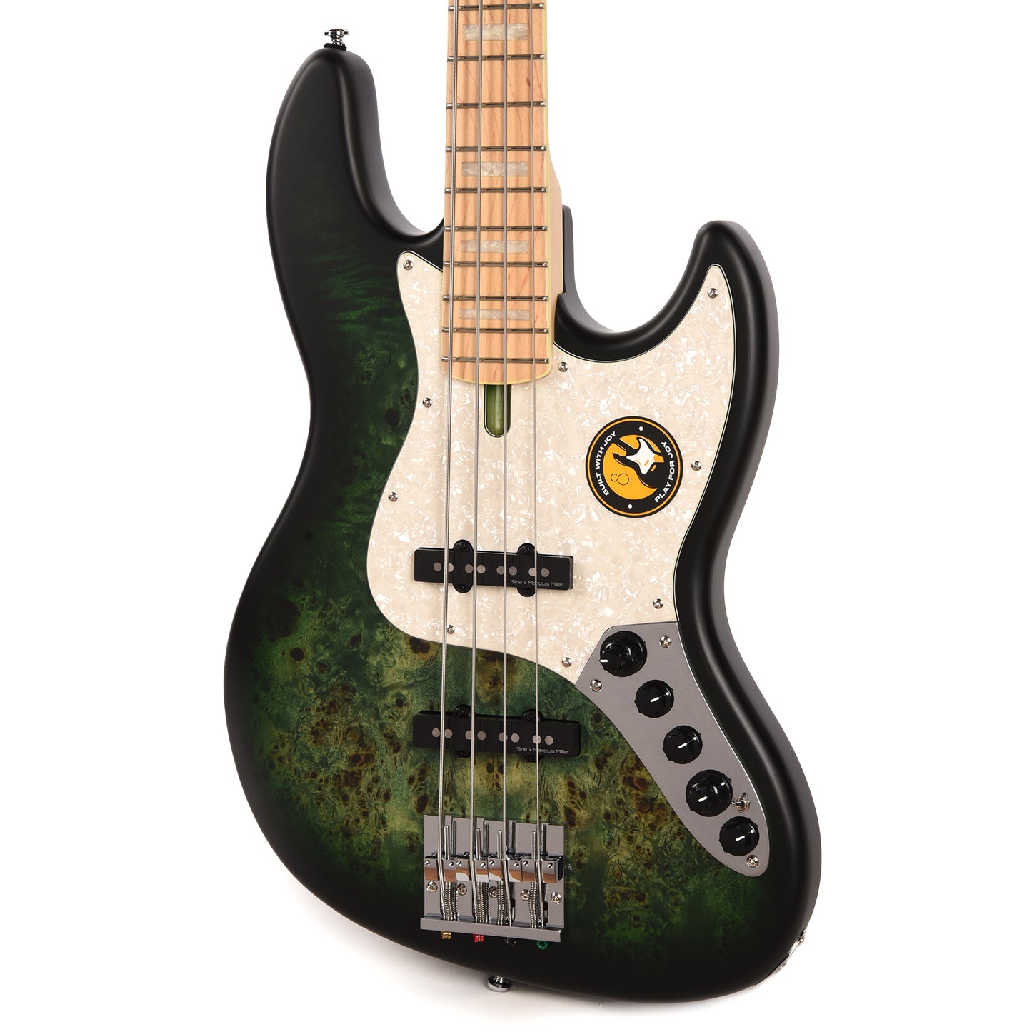 Sire Marcus Miller V7 4-String Swamp Ash/Poplar Reissue Transparent Green Satin Bass Guitars / 4-String