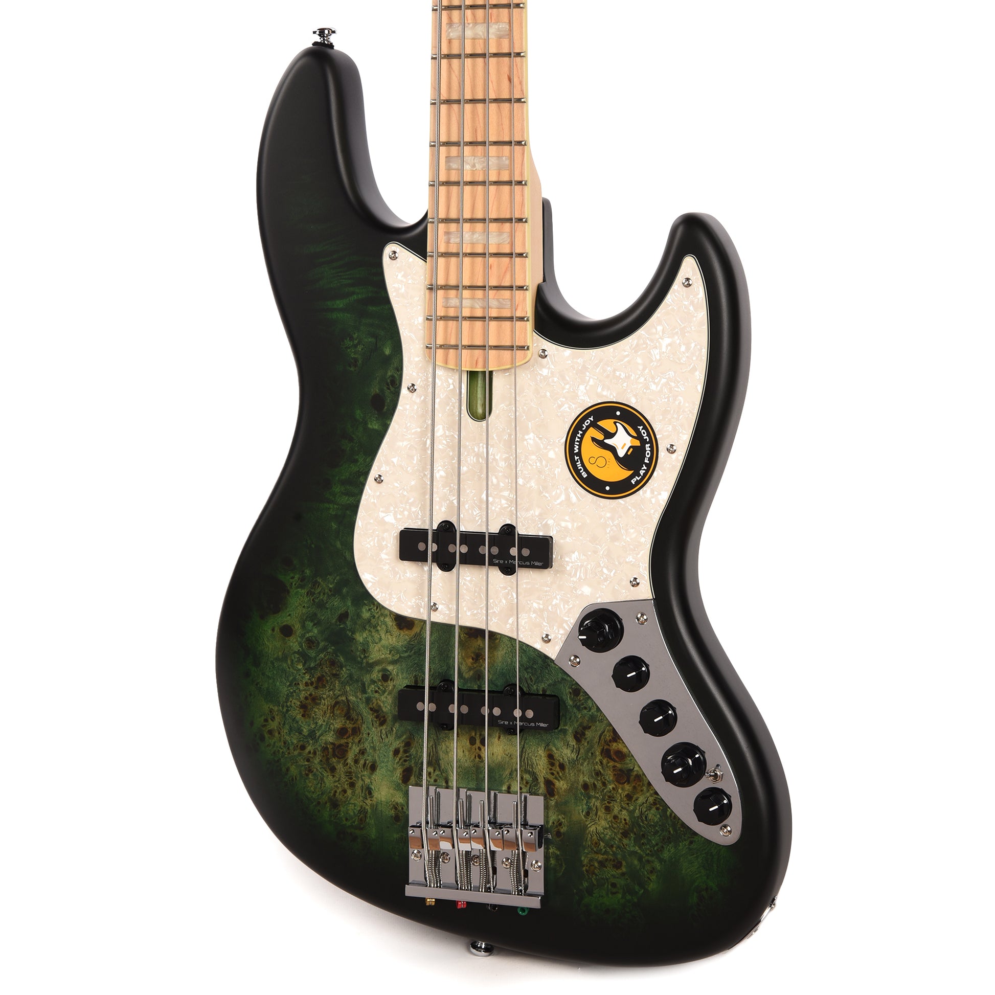 Sire Marcus Miller V7 4-String Swamp Ash/Poplar Reissue Transparent Green Satin Bass Guitars / 4-String