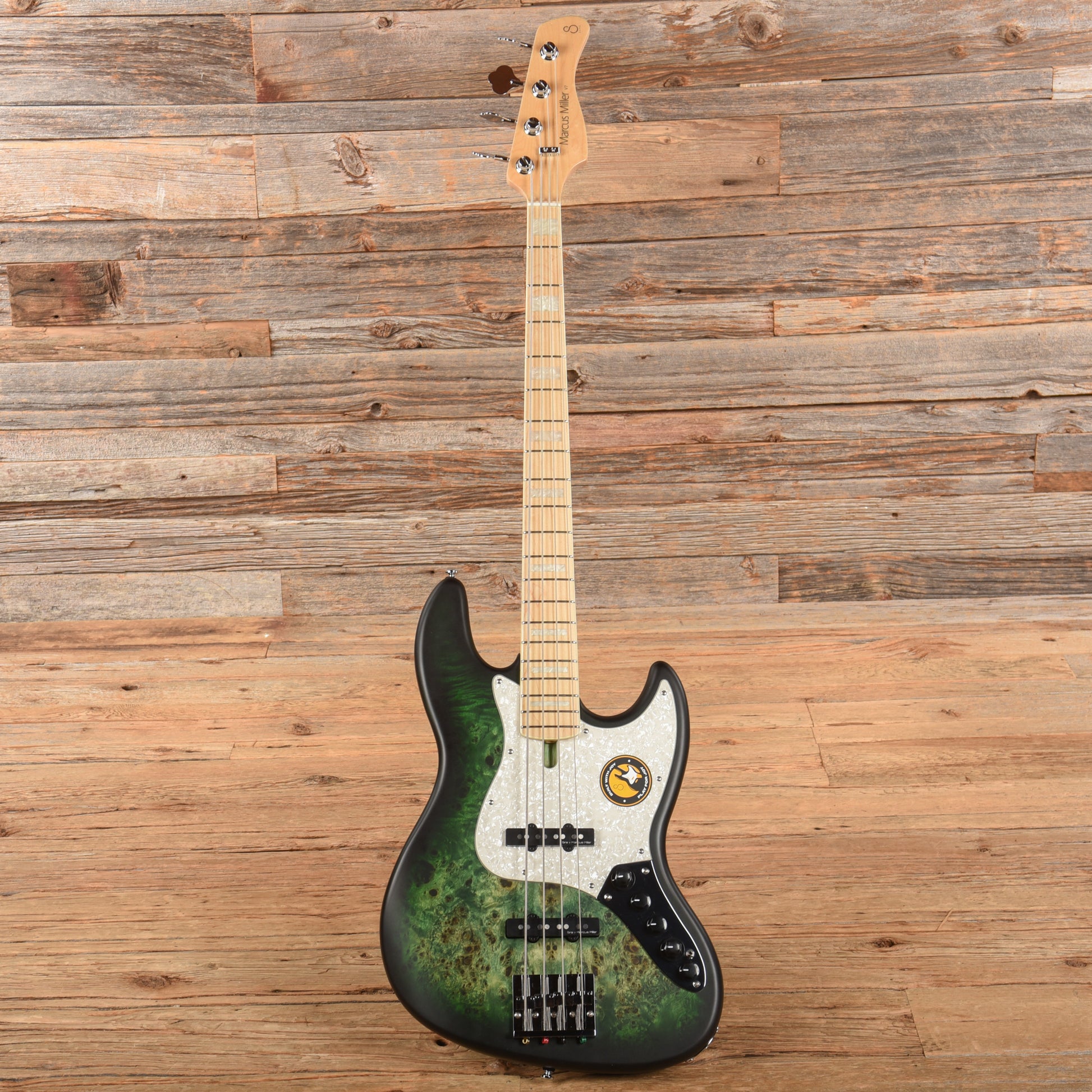 Sire Marcus Miller V7 4-String Swamp Ash/Poplar Reissue Transparent Green Satin Bass Guitars / 4-String