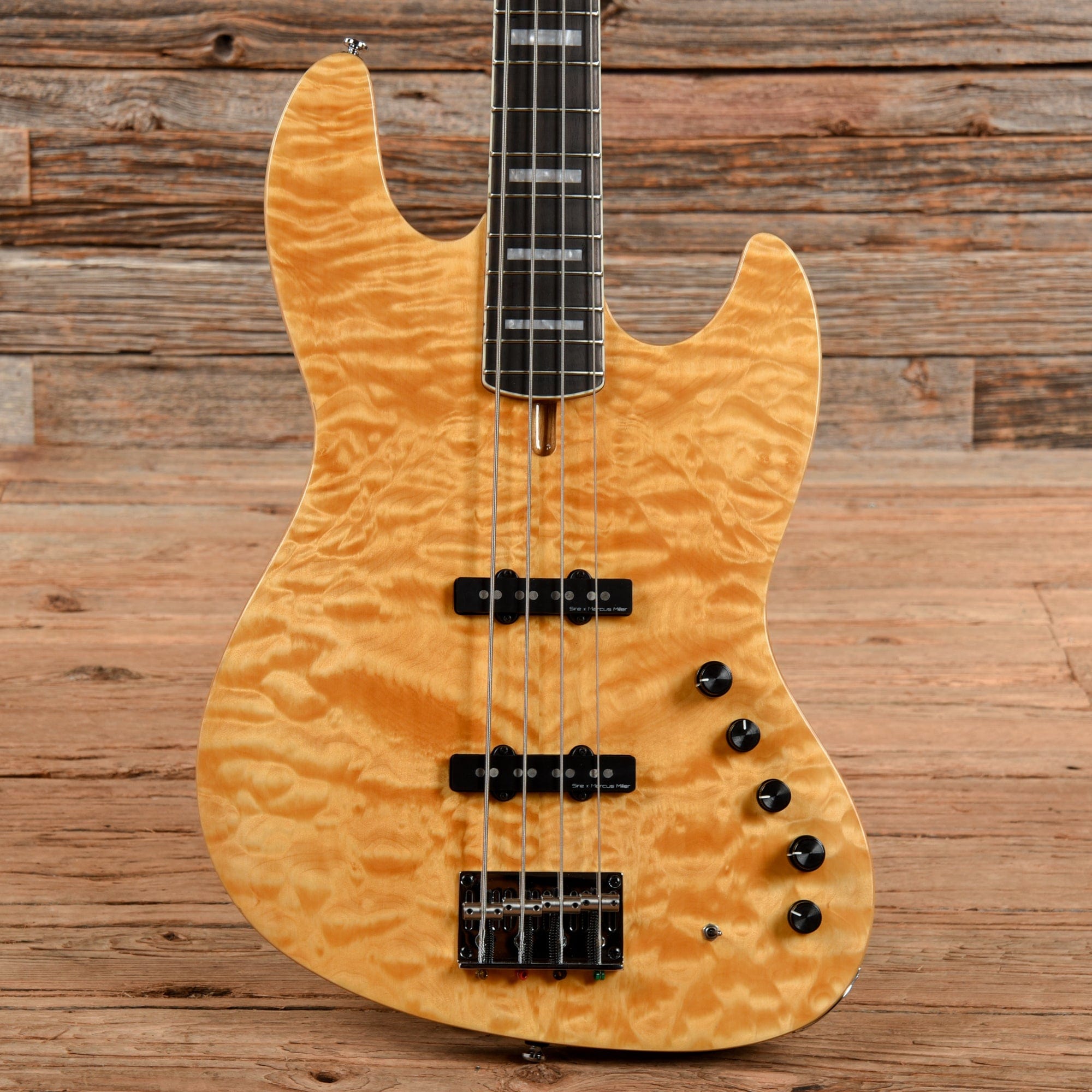 Sire Marcus Miller V9 Swamp Ash/Quilted Maple 4-String Natural (2nd Gen) Bass Guitars / 4-String