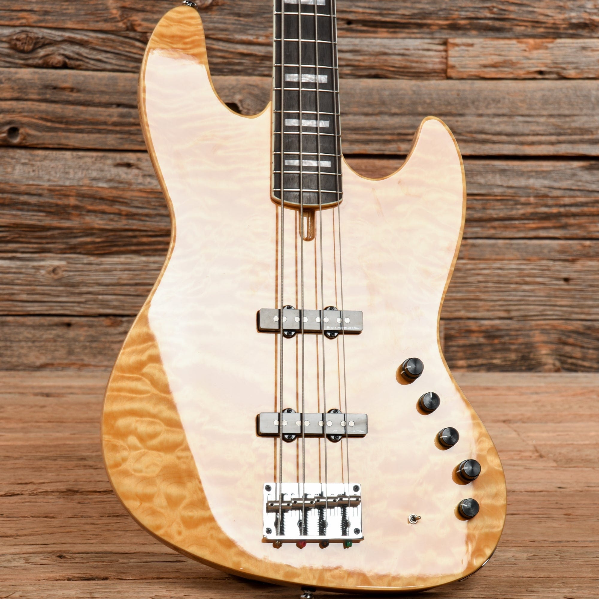 Sire Marcus Miller V9 Swamp Ash/Quilted Maple 4-String Natural (2nd Gen) Bass Guitars / 4-String