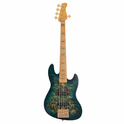 Sire Marcus Miller V10 5-String Swamp Ash/Solid Poplar Transparent Green Satin Bass Guitars / 5-String or More
