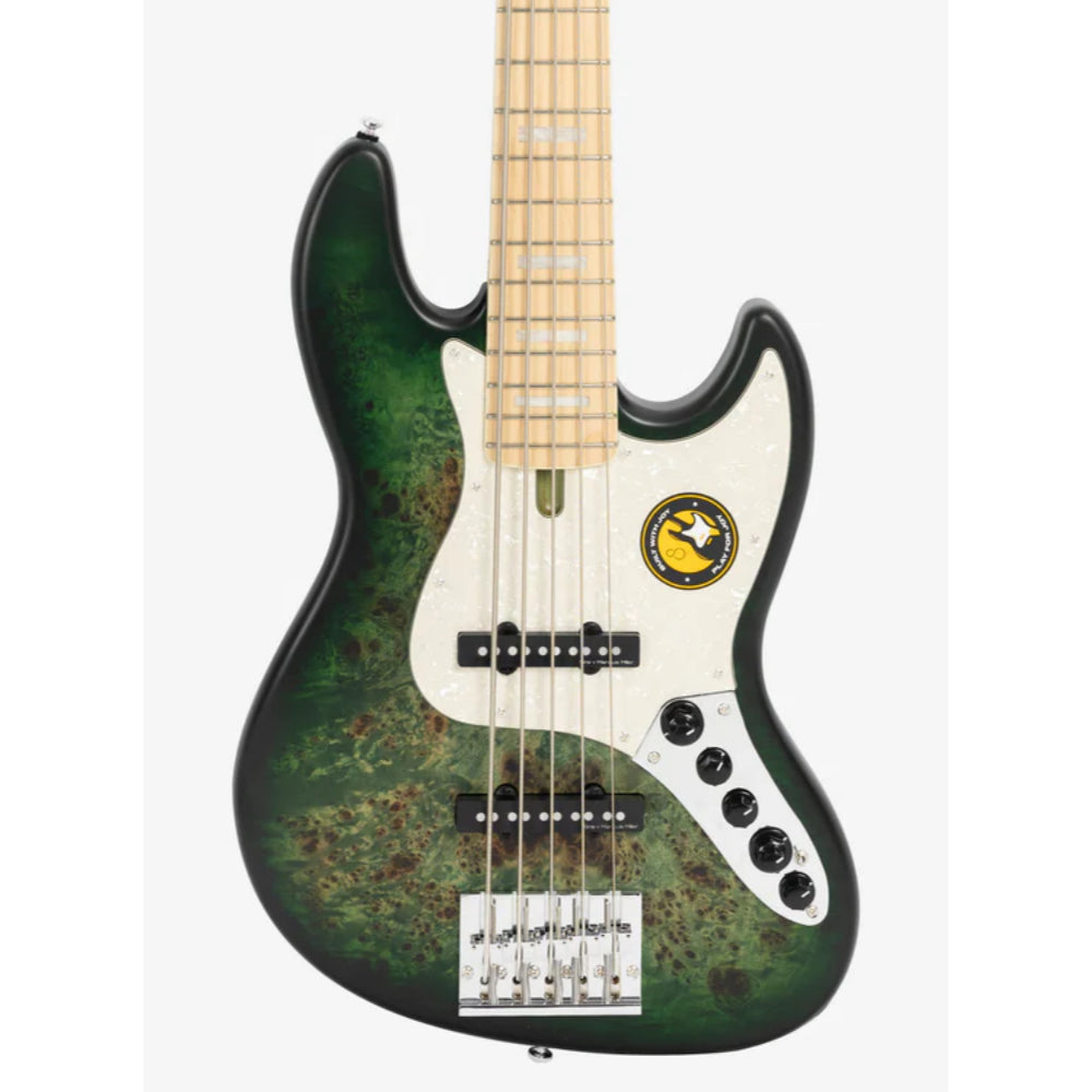 Sire Marcus Miller V7 5-String Swamp Ash/Poplar Reissue Transparent Green Satin Bass Guitars / 5-String or More