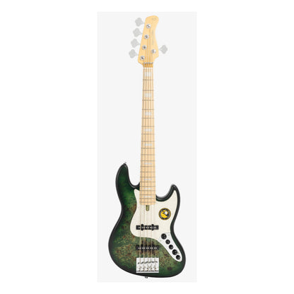 Sire Marcus Miller V7 5-String Swamp Ash/Poplar Reissue Transparent Green Satin Bass Guitars / 5-String or More