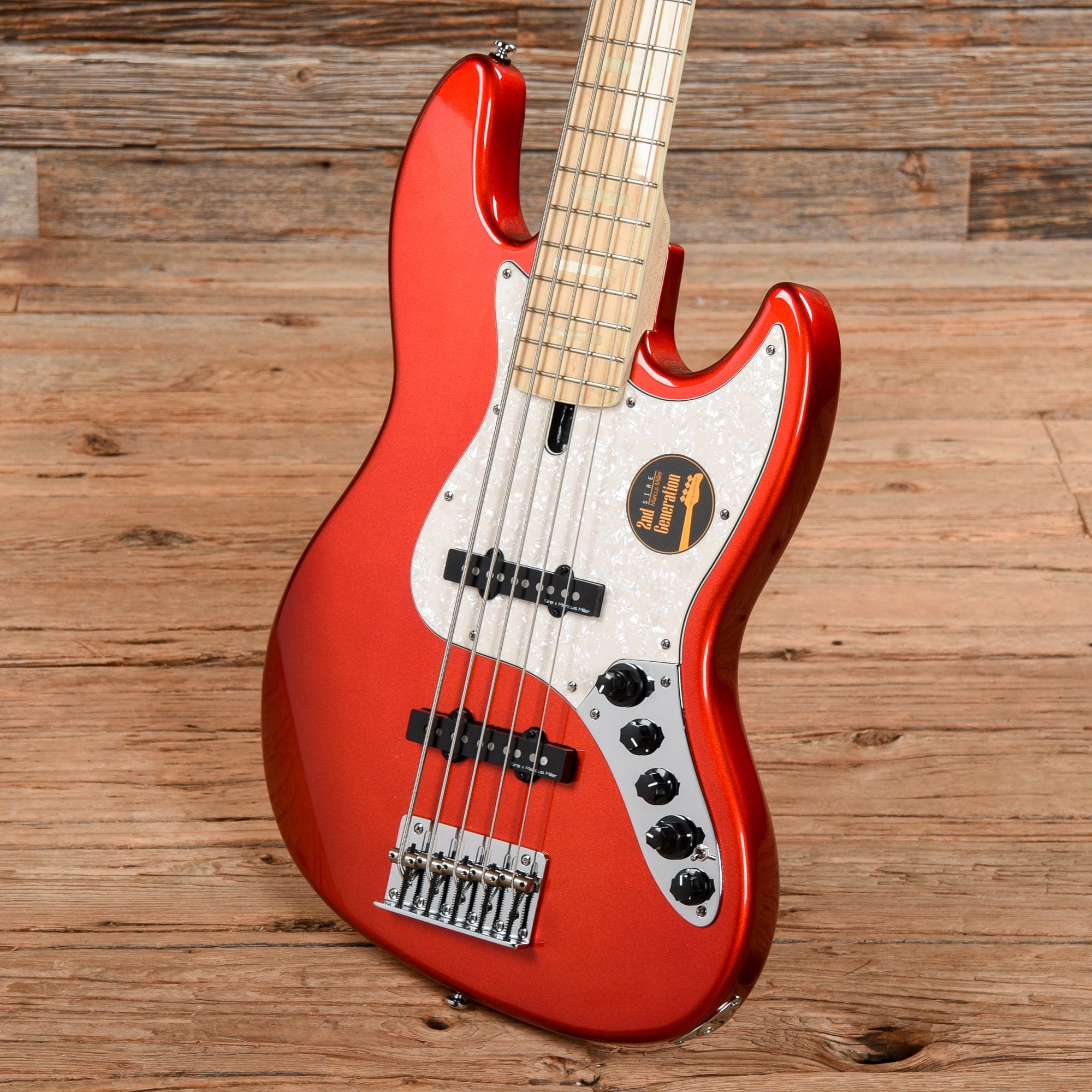 Sire Marcus Miller V7 Swamp Ash 5-String Bright Metallic Red (2nd Gen) Bass Guitars / 5-String or More