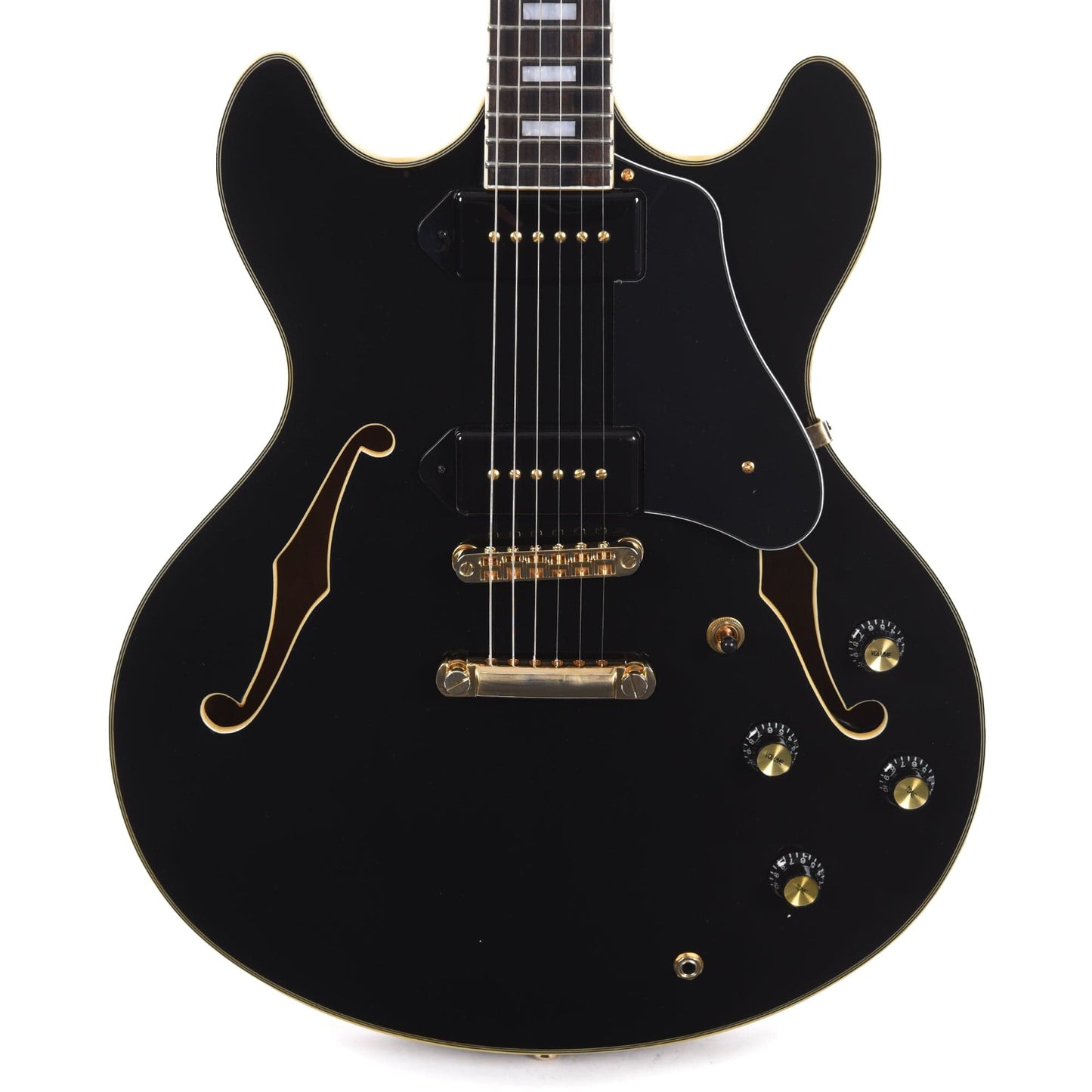 Sire Larry Carlton H7V Flame Maple Semi-Hollow Black w/Gold Hardware Electric Guitars / Semi-Hollow
