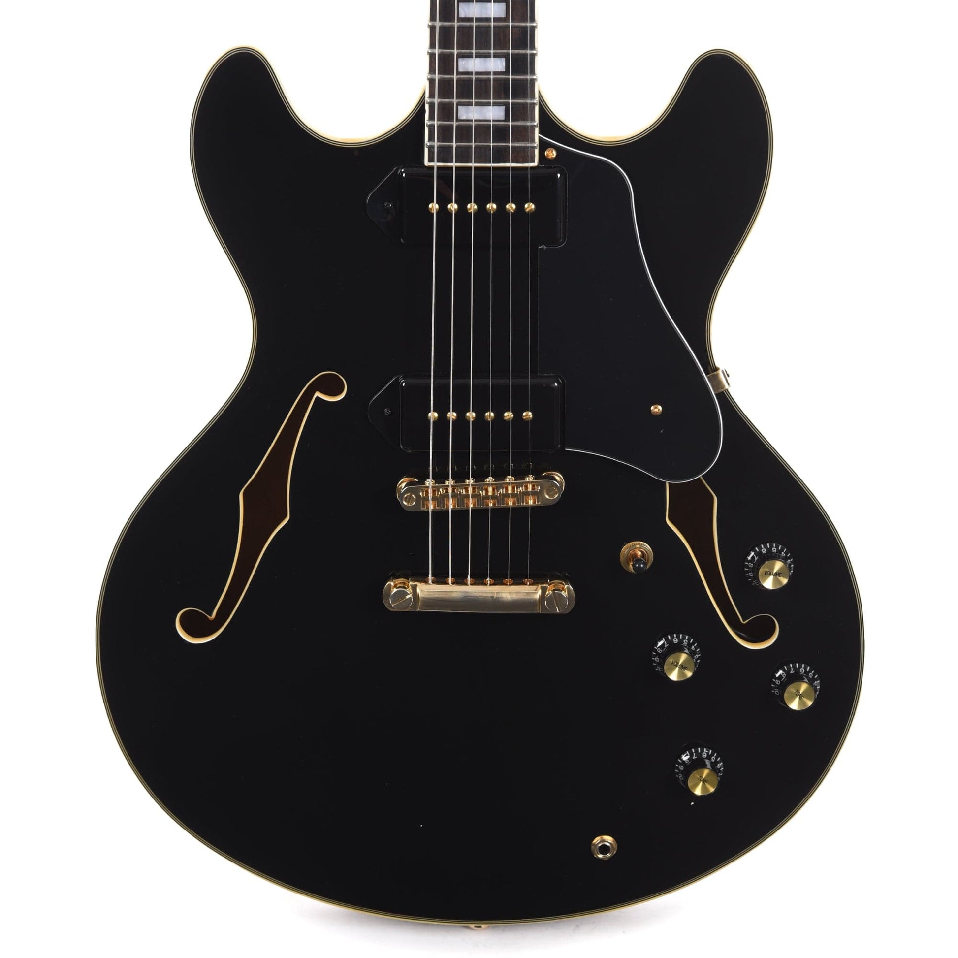 Sire Larry Carlton H7V Flame Maple Semi-Hollow Black w/Gold Hardware Electric Guitars / Semi-Hollow