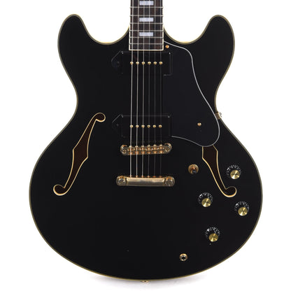 Sire Larry Carlton H7V Flame Maple Semi-Hollow Black w/Gold Hardware Electric Guitars / Semi-Hollow