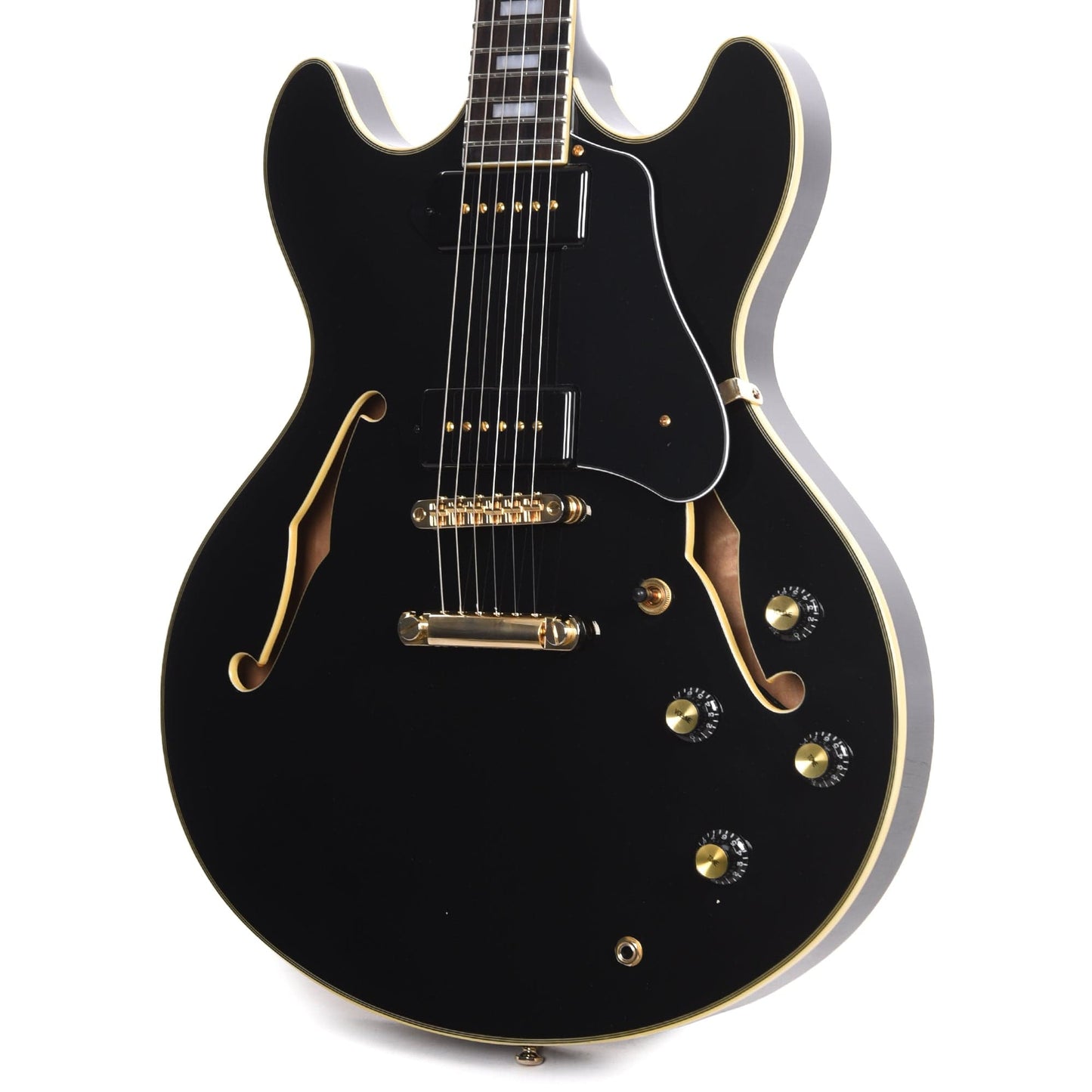 Sire Larry Carlton H7V Flame Maple Semi-Hollow Black w/Gold Hardware Electric Guitars / Semi-Hollow