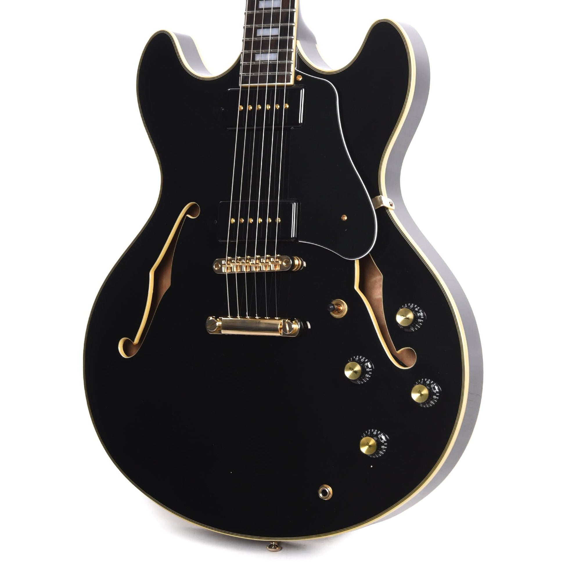 Sire Larry Carlton H7V Flame Maple Semi-Hollow Black w/Gold Hardware Electric Guitars / Semi-Hollow