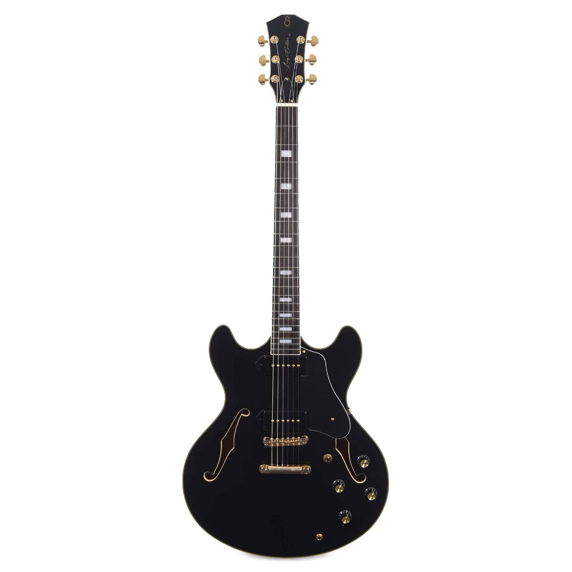 Sire Larry Carlton H7V Flame Maple Semi-Hollow Black w/Gold Hardware Electric Guitars / Semi-Hollow
