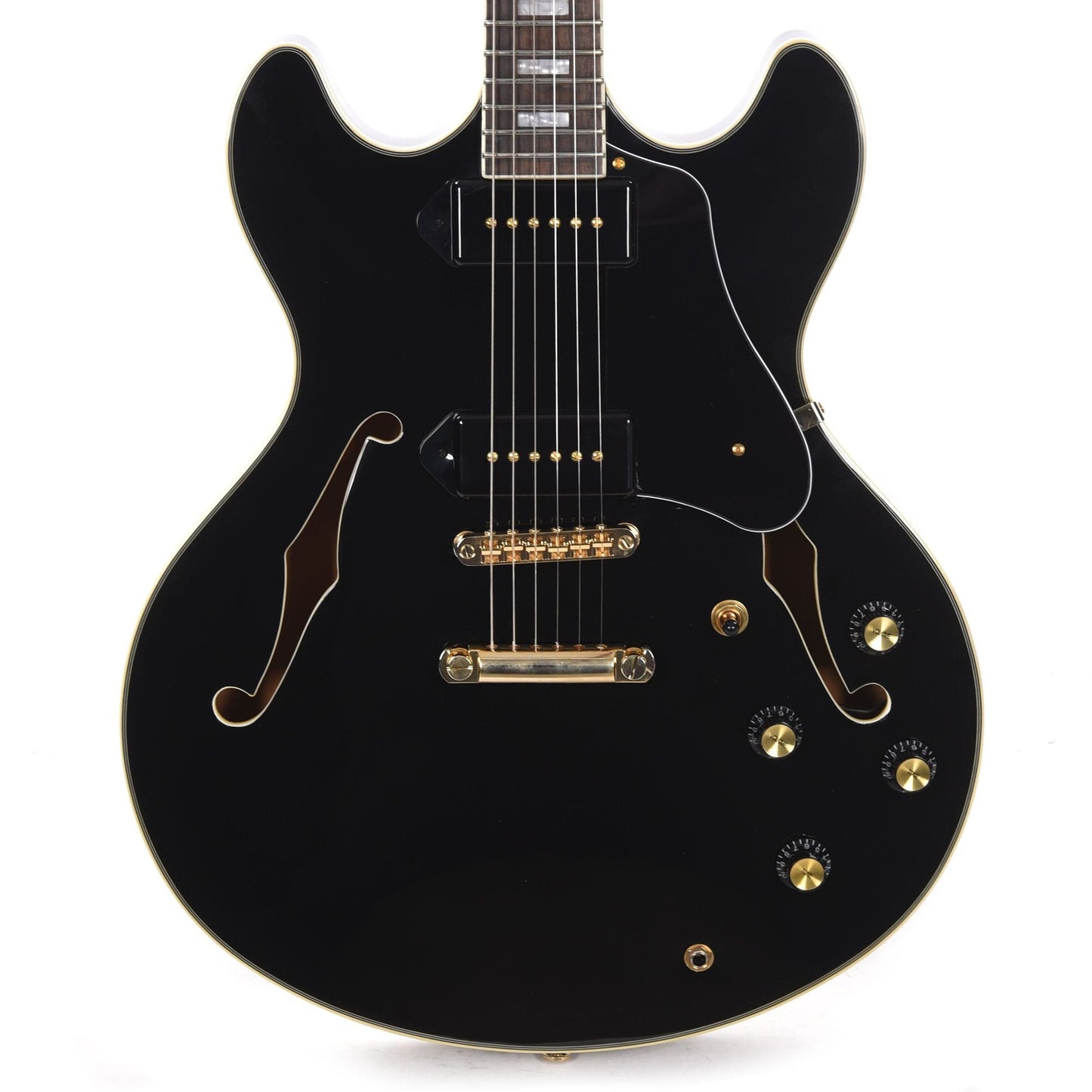 Sire Larry Carlton H7V Semi-Hollow Black w/Gold Hardware Electric Guitars / Semi-Hollow