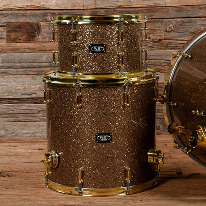 SJC 12/16/22 3pc. Drum Kit Gold Sparkle Drums and Percussion / Acoustic Drums / Full Acoustic Kits