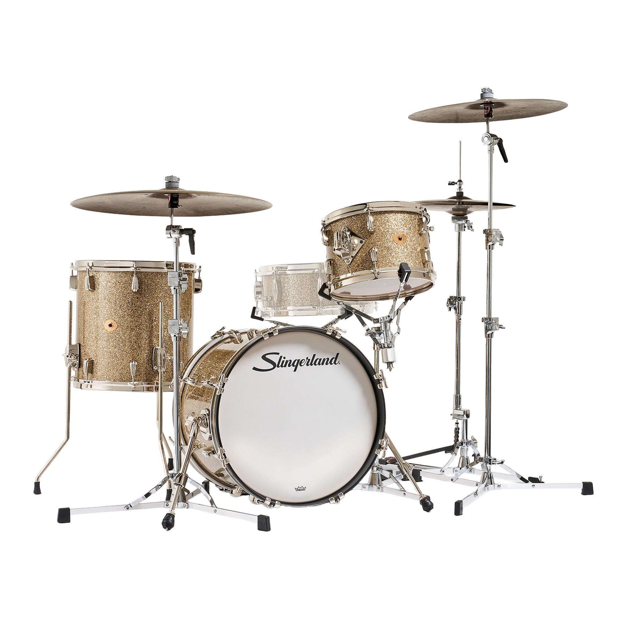 Slingerland Radio King 12/14/18 3pc. Drum Kit Gold Glass Glitter Drum Kits