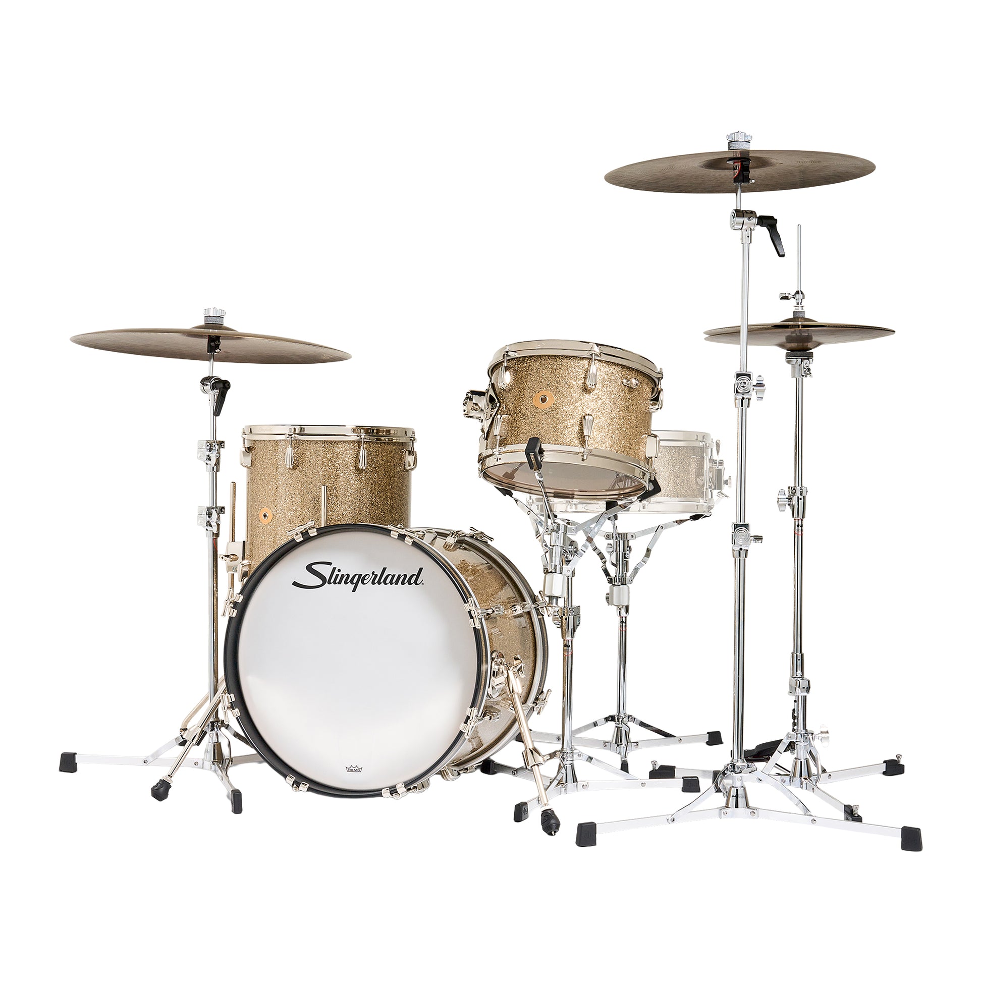 Slingerland Radio King 12/14/18 3pc. Drum Kit Gold Glass Glitter Drum Kits