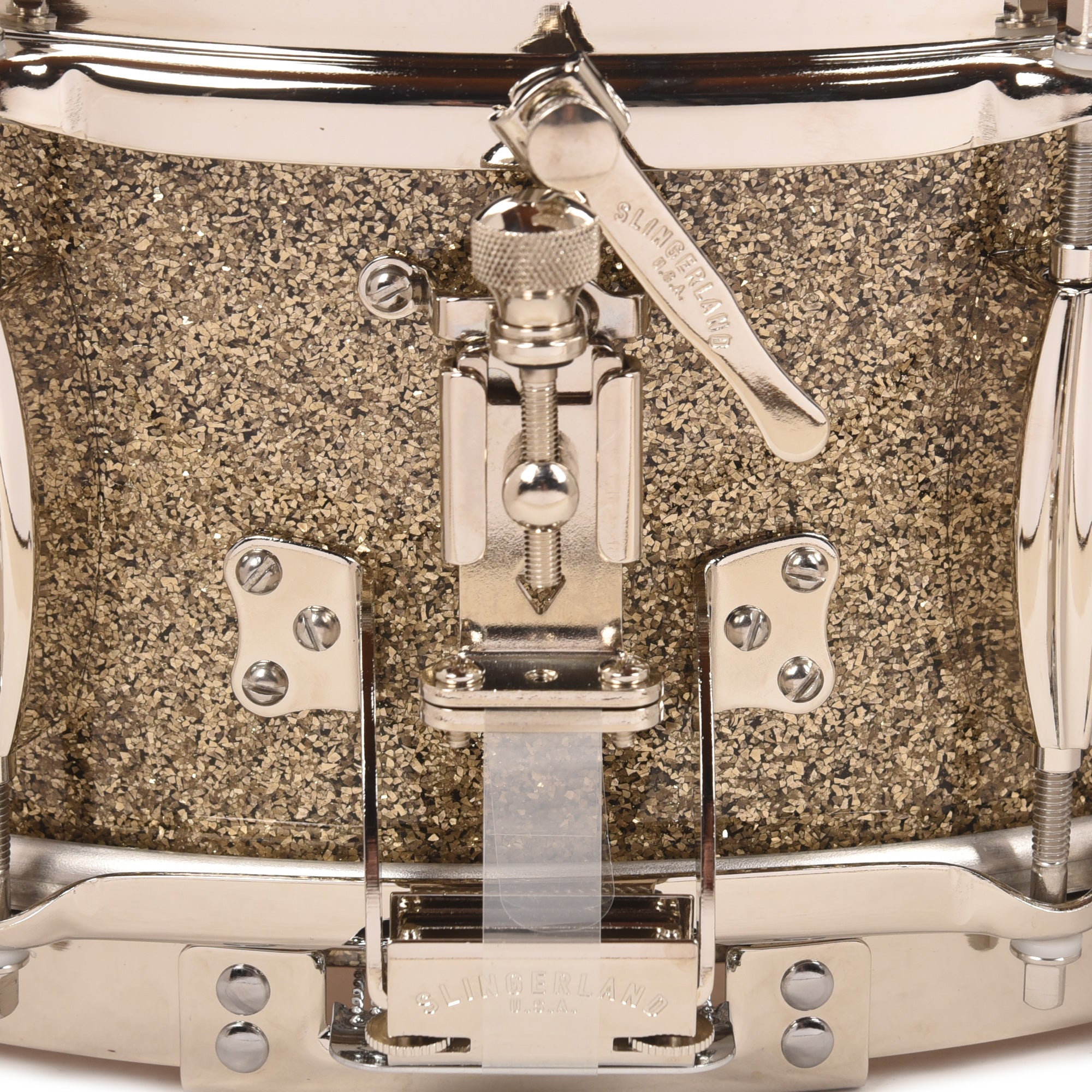 Slingerland Radio King 5.5x14 Snare Drum Gold Glass Glitter Drums and Percussion / Acoustic Drums / Snare