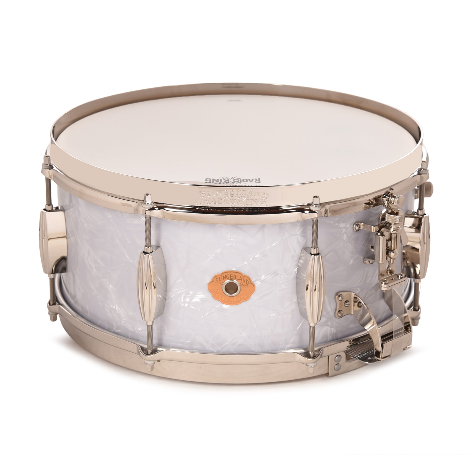 Slingerland 6.5x14 Limited Edition Gene Krupa Snare Drum White Marine Pearl Snare Drums