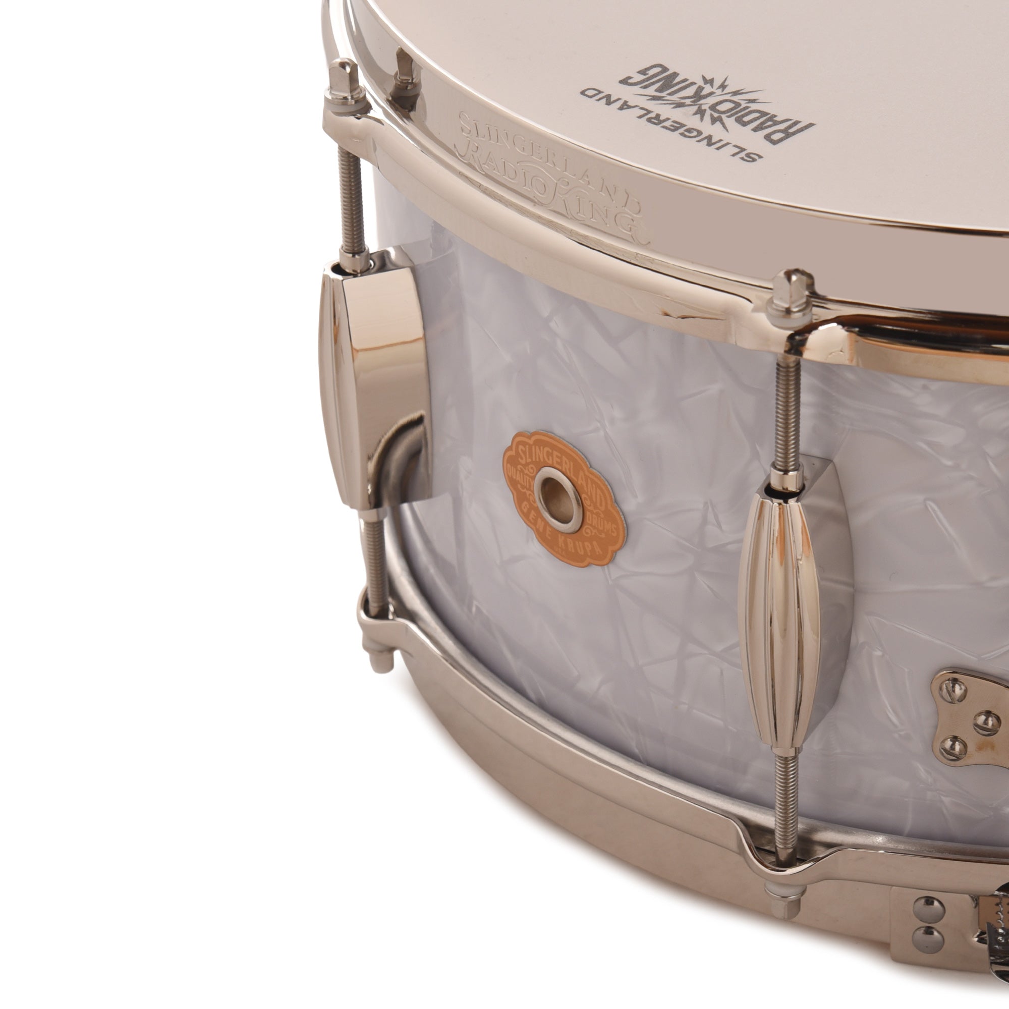 Slingerland 6.5x14 Limited Edition Gene Krupa Snare Drum White Marine Pearl Snare Drums