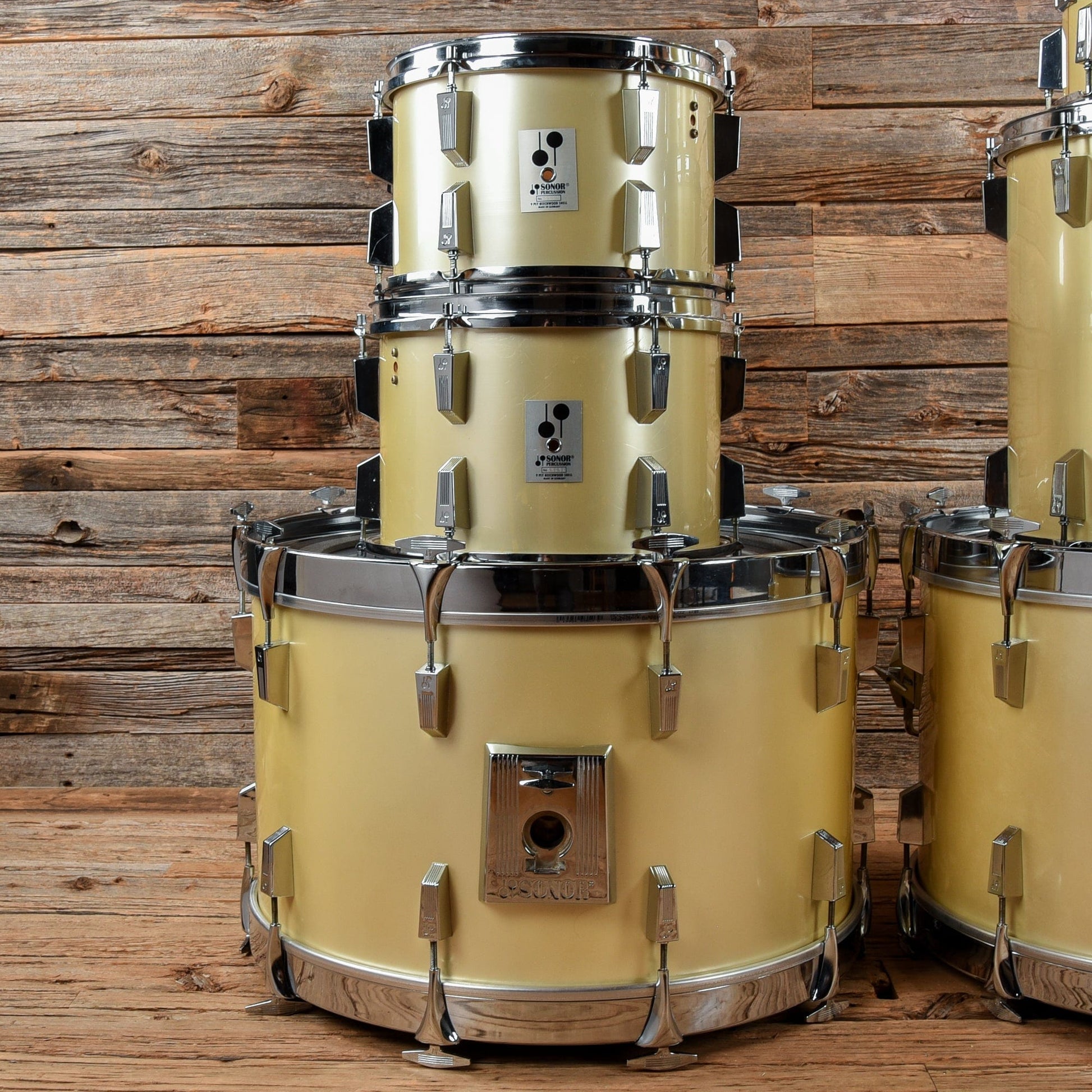 Sonor Phonic 12/13/14/18/24/24 Pearl White 1980s Drums and Percussion / Acoustic Drums / Full Acoustic Kits