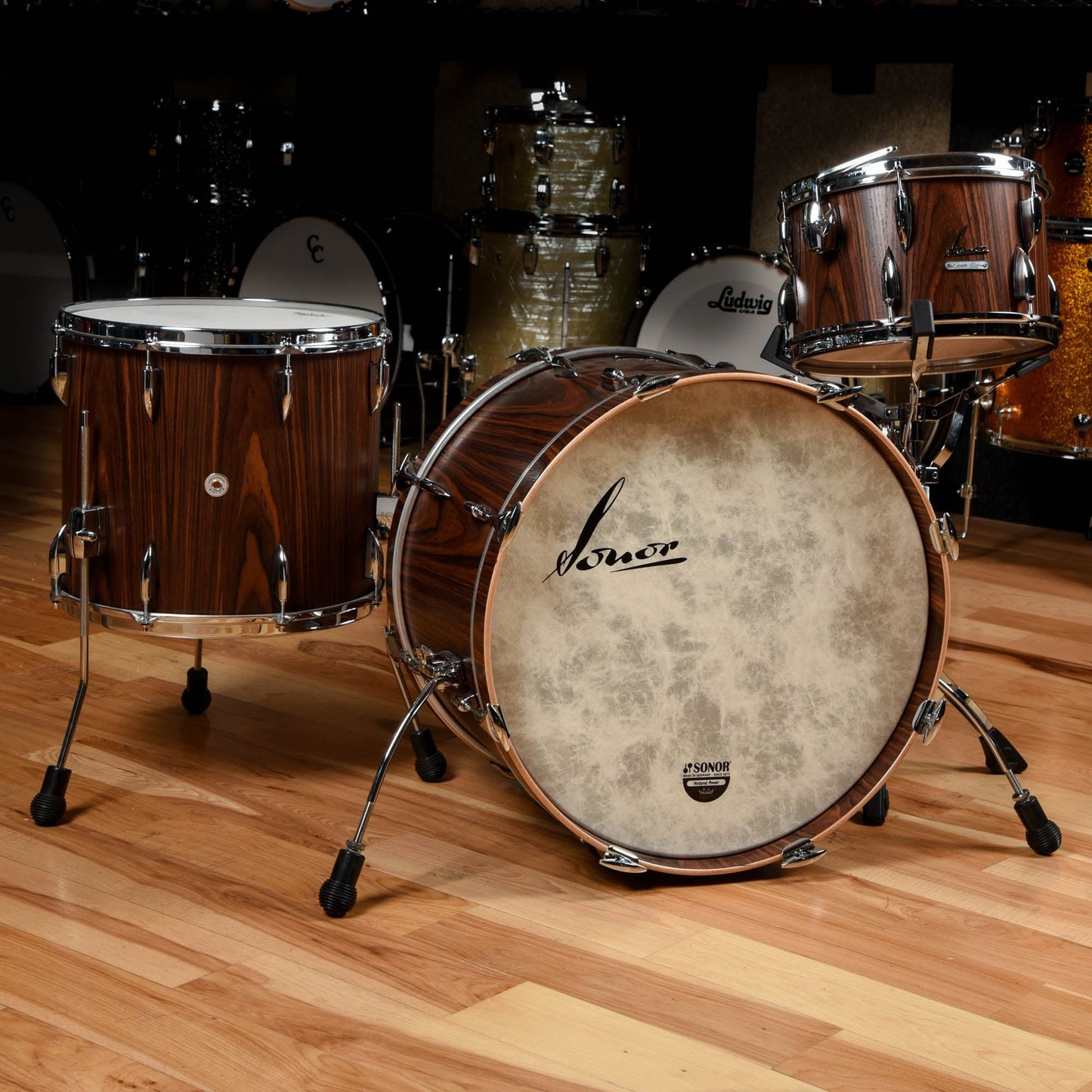 Sonor Vintage Series 13/16/22 3pc. Drum Kit Rosewood Semi-Gloss USED Drums and Percussion / Acoustic Drums / Full Acoustic Kits