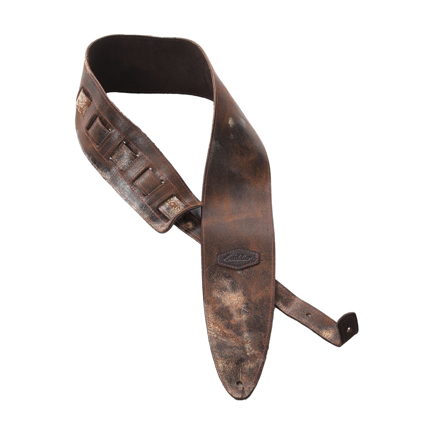 Souldier Distressed Leather w/Suede Torpedo Bass Strap Brown Accessories / Straps