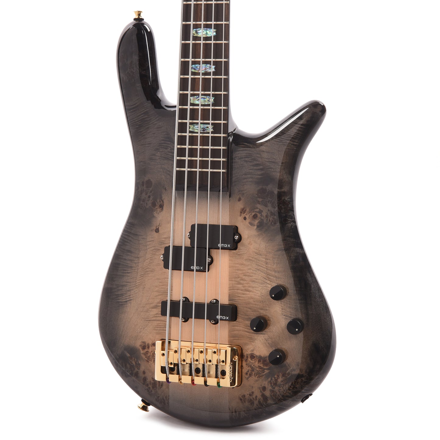 Spector Euro 5 Custom Bass Natural Black Burst Gloss Bass Guitars / 5-String or More