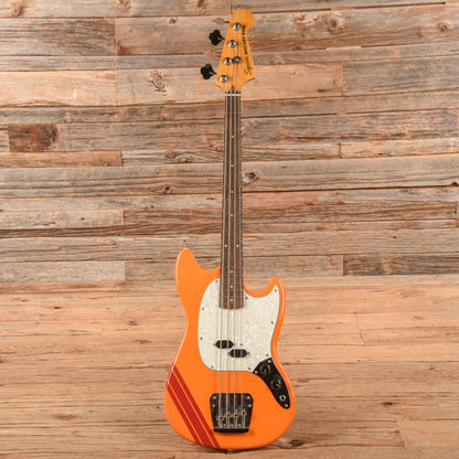 Squier Classic Vibe '60s Competition Mustang Bass Capri Orange w/Dakota Red Stripe Bass Guitars / 4-String