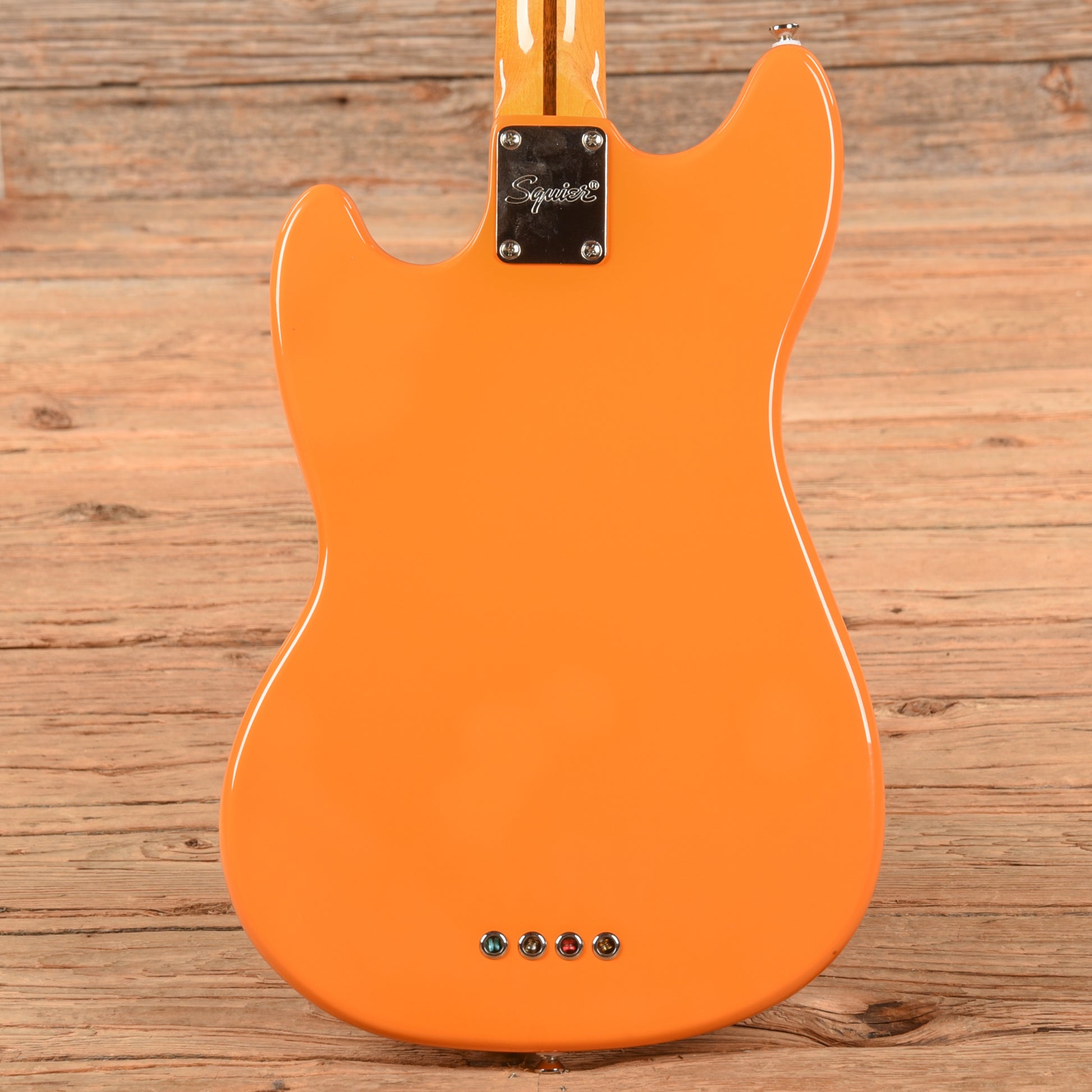 Squier Classic Vibe '60s Competition Mustang Bass Capri Orange w/Dakota Red Stripe Bass Guitars / 4-String