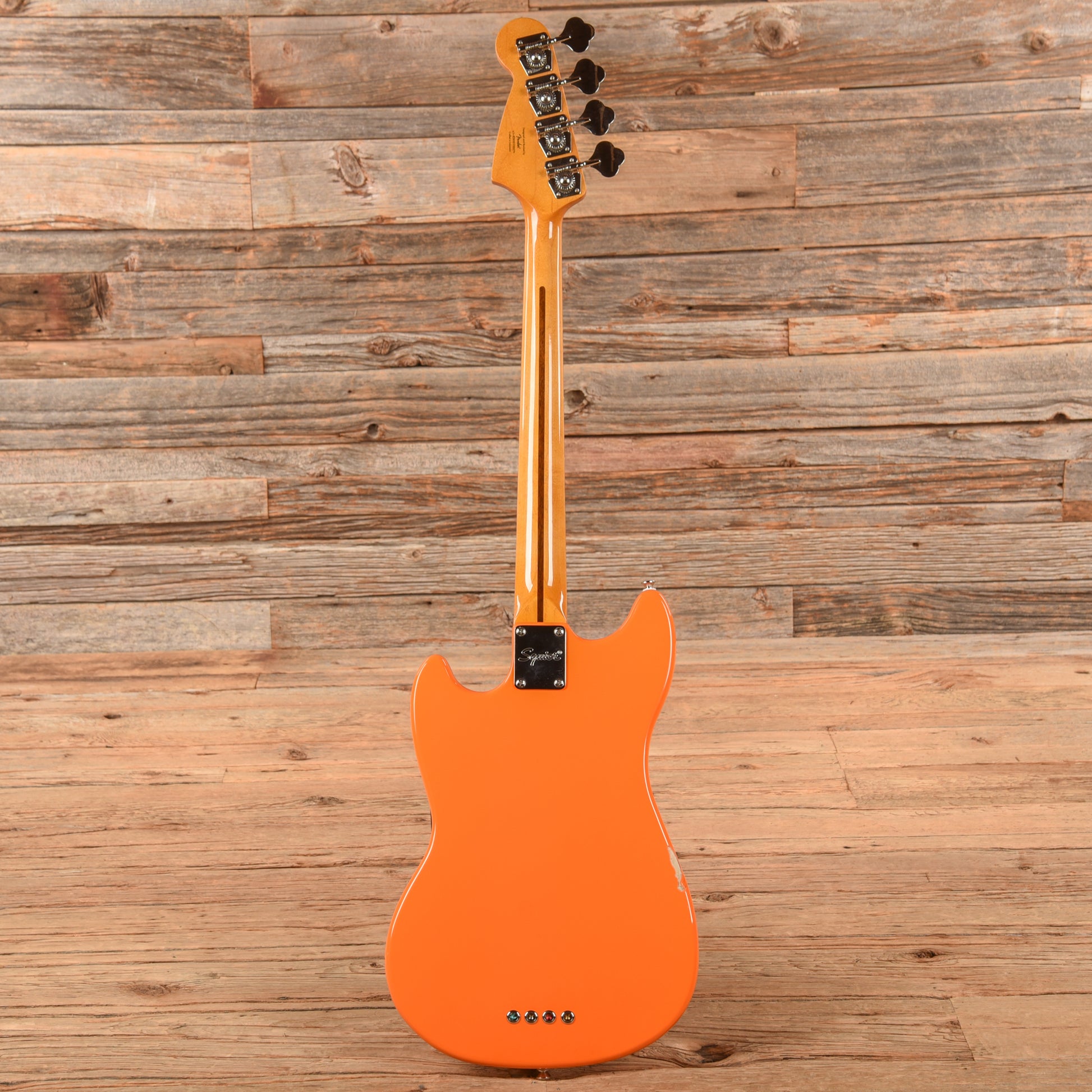 Squier Classic Vibe '60s Competition Mustang Bass Capri Orange w/Dakota Red Stripe Bass Guitars / 4-String