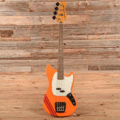Squier Classic Vibe '60s Competition Mustang Bass Capri Orange w/Dakota Red Stripe Bass Guitars / 4-String