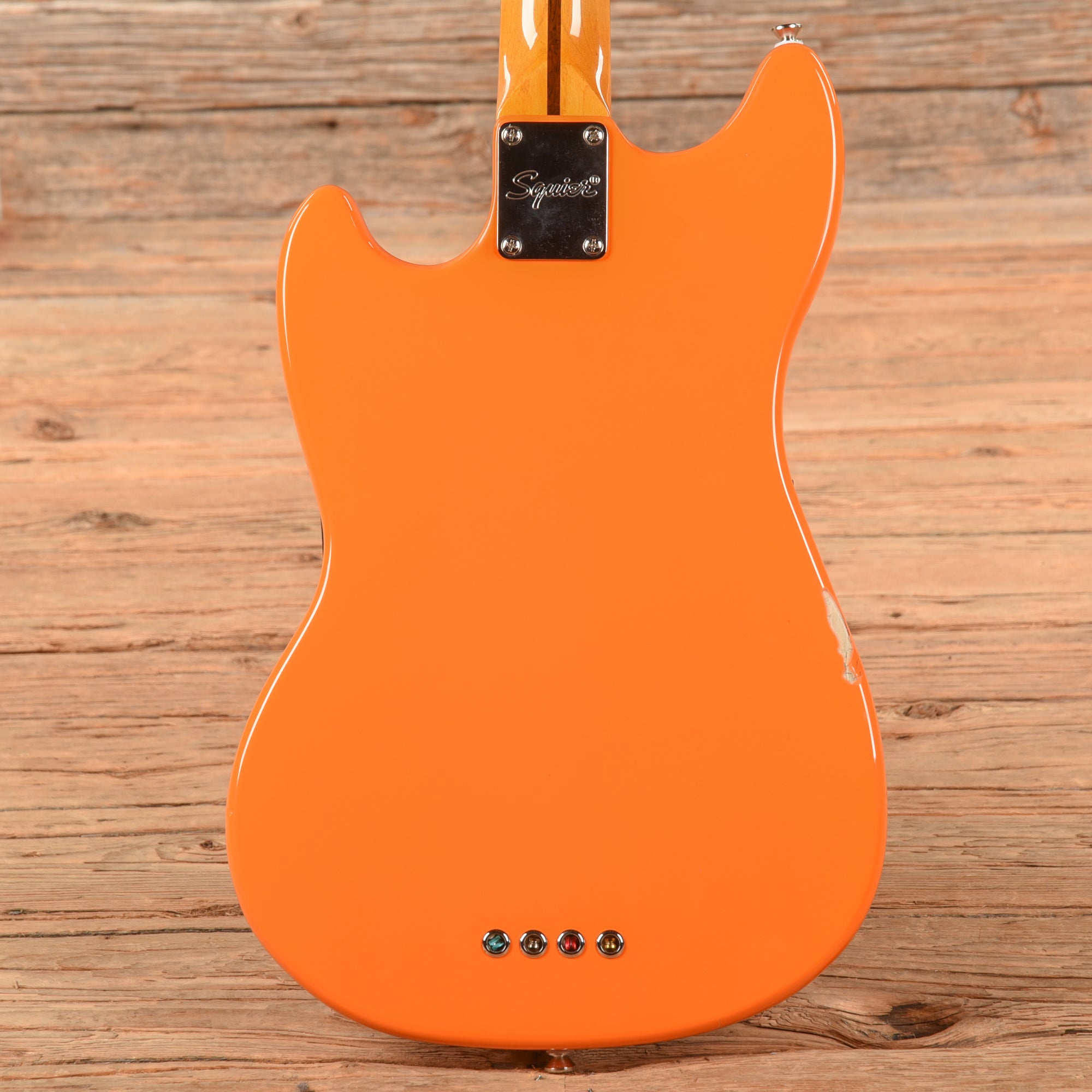 Squier Classic Vibe '60s Competition Mustang Bass Capri Orange w/Dakota Red Stripe Bass Guitars / 4-String