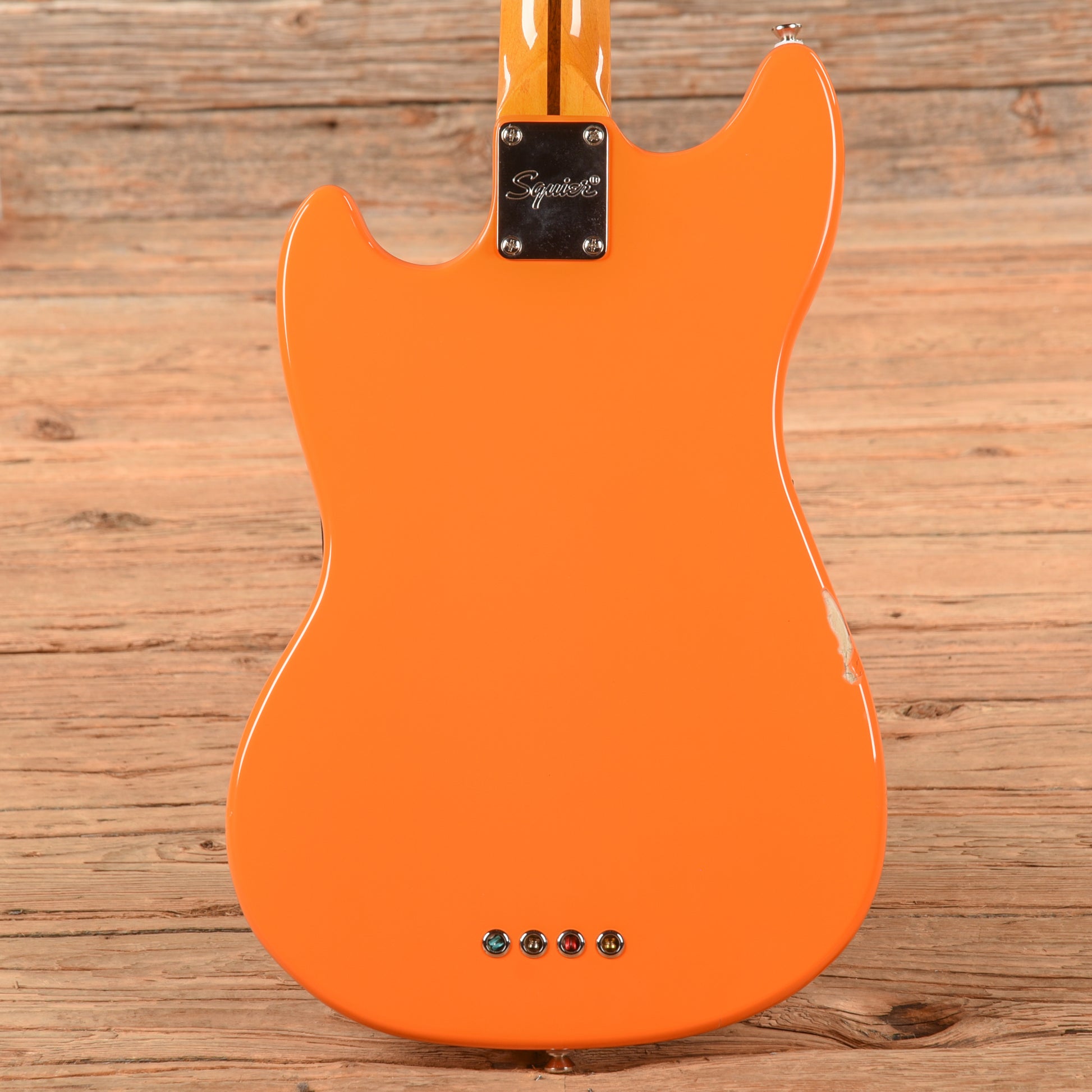 Squier Classic Vibe '60s Competition Mustang Bass Capri Orange w/Dakota Red Stripe Bass Guitars / 4-String
