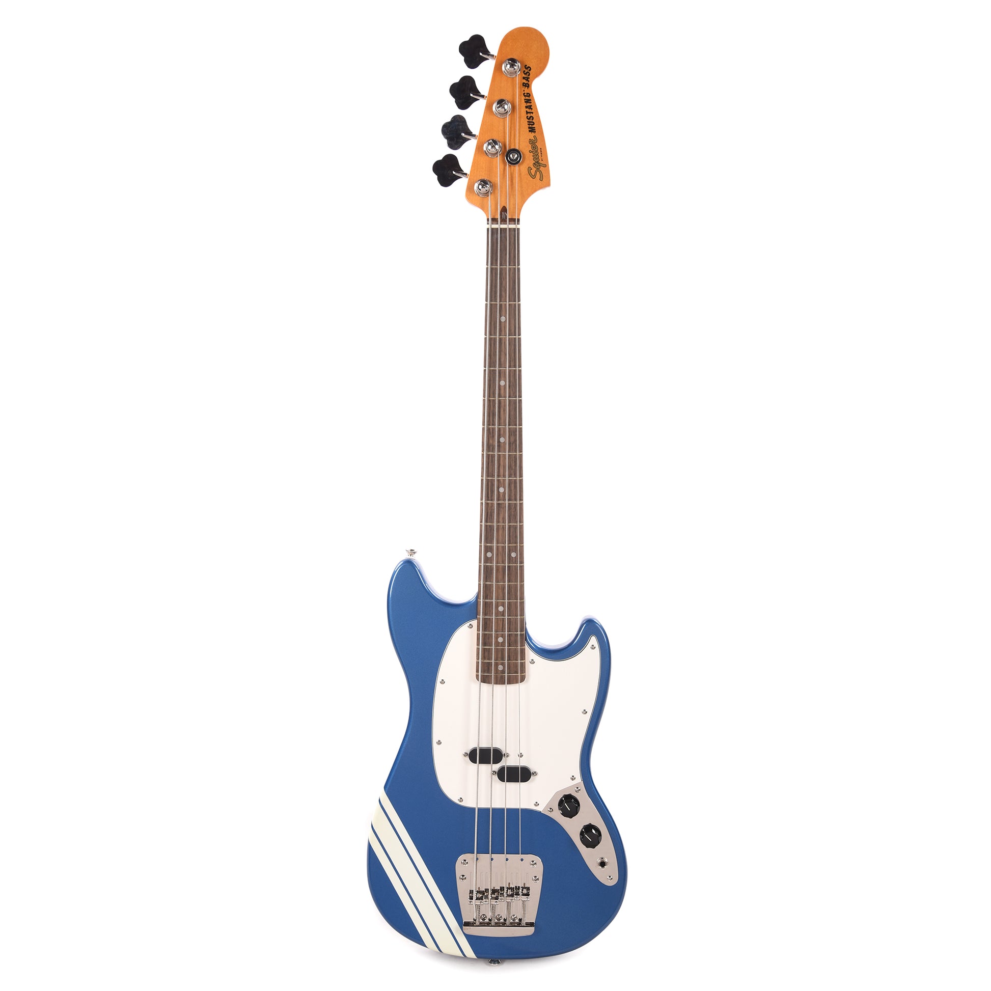 Squier Classic Vibe '60s Competition Mustang Bass Lake Placid Blue w/Olympic White Stripe Bass Guitars / 4-String