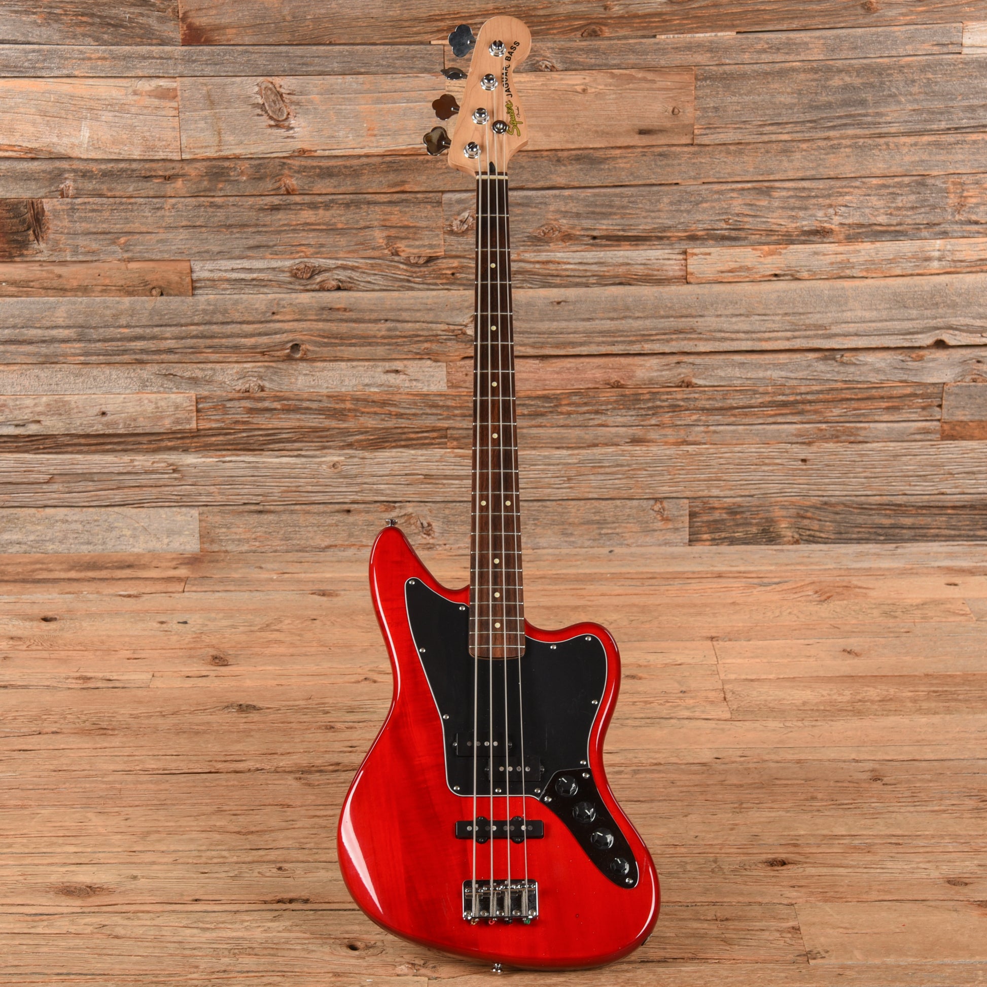 Squier Vintage Modified Jaguar Bass Crimson Red 2015 Bass Guitars / 4-String