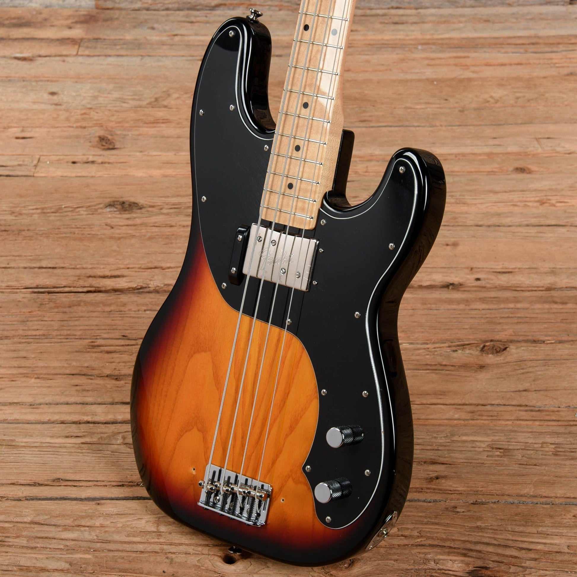 squier tobacco sunburst Affinity Series Stratocaster Left-Handed a trio of Squier single Squier Vintage Modified Precision Bass