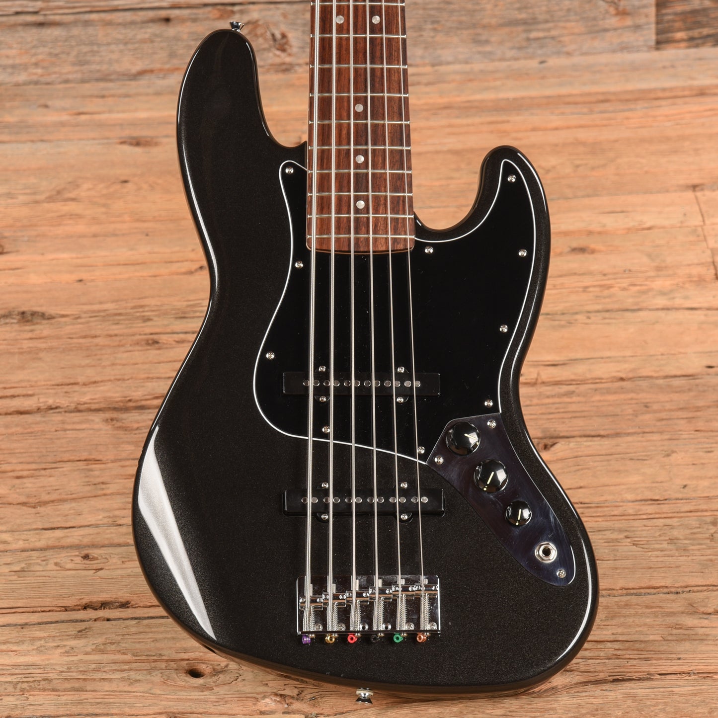 Squier Affinity Jazz Bass VI Black 2024 Bass Guitars / 5-String or More