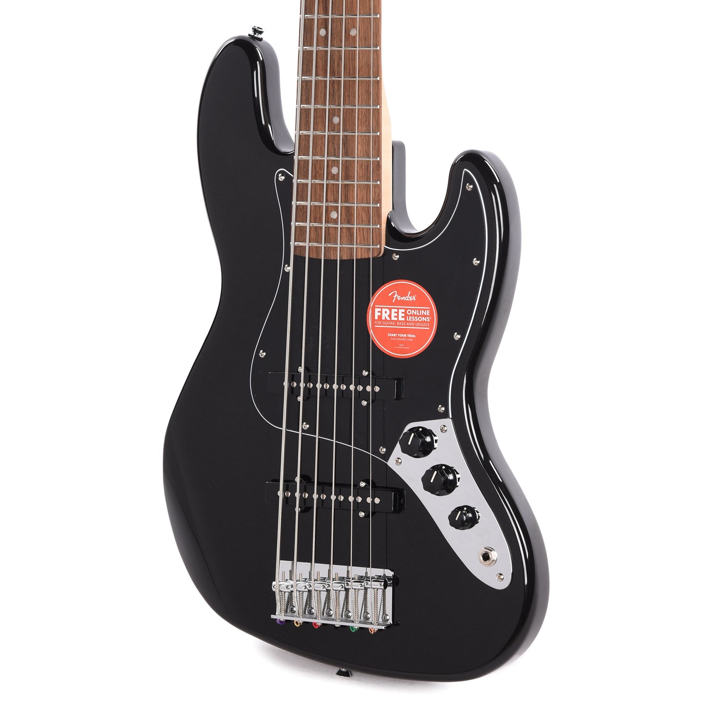 Squier Affinity Series Jazz Bass VI Black Metallic Bass Guitars / 5-String or More