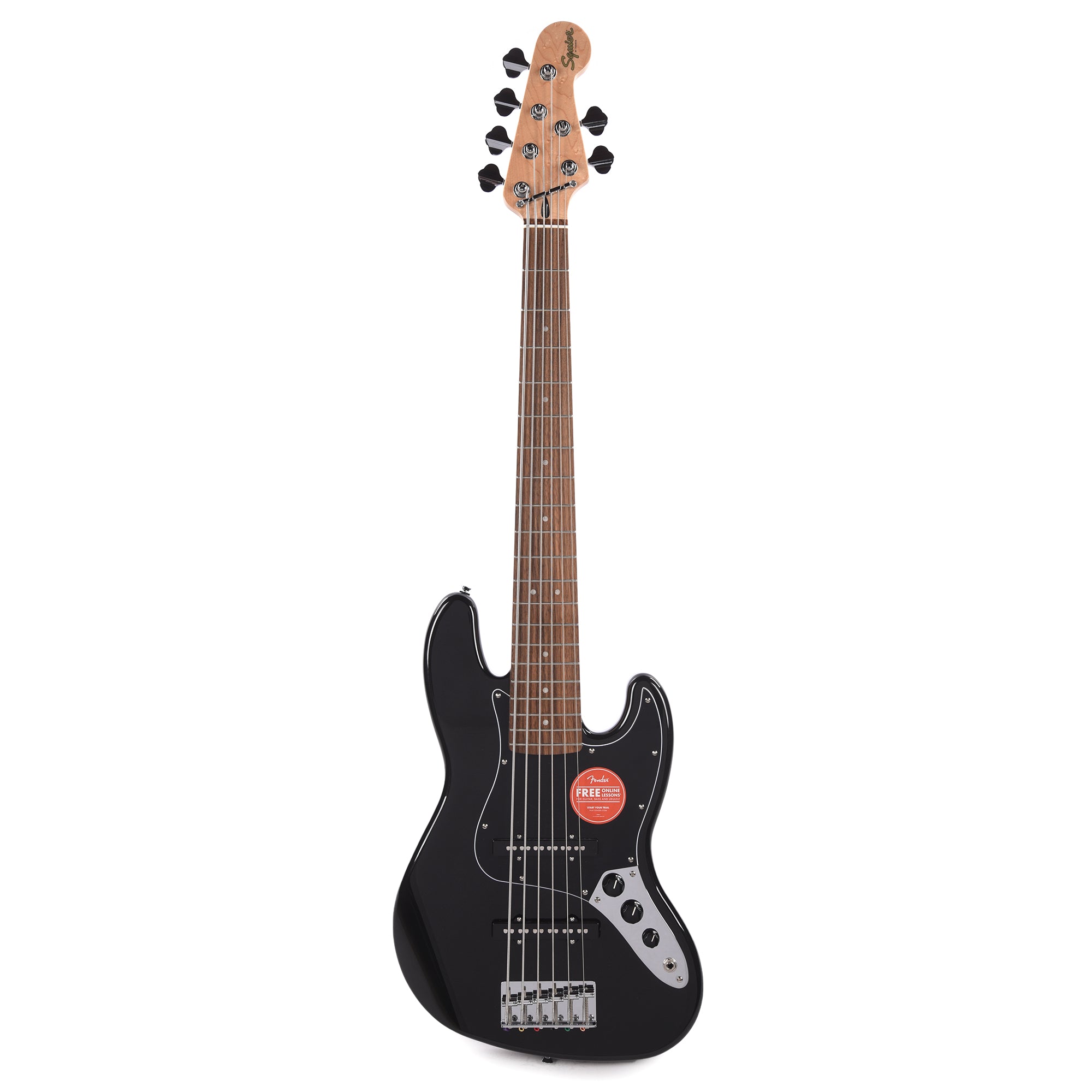 Squier Affinity Series Jazz Bass VI Black Metallic Bass Guitars / 5-String or More
