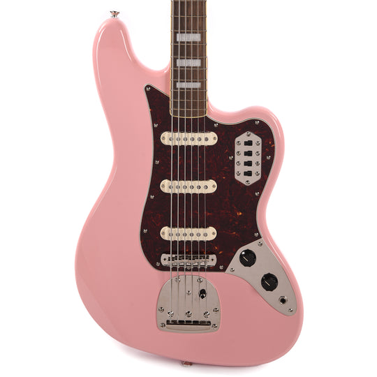 Squier Classic Vibe Bass VI Shell Pink w/Matching Headcap & 3-Ply Parchment Pickguard Bass Guitars / 5-String or More