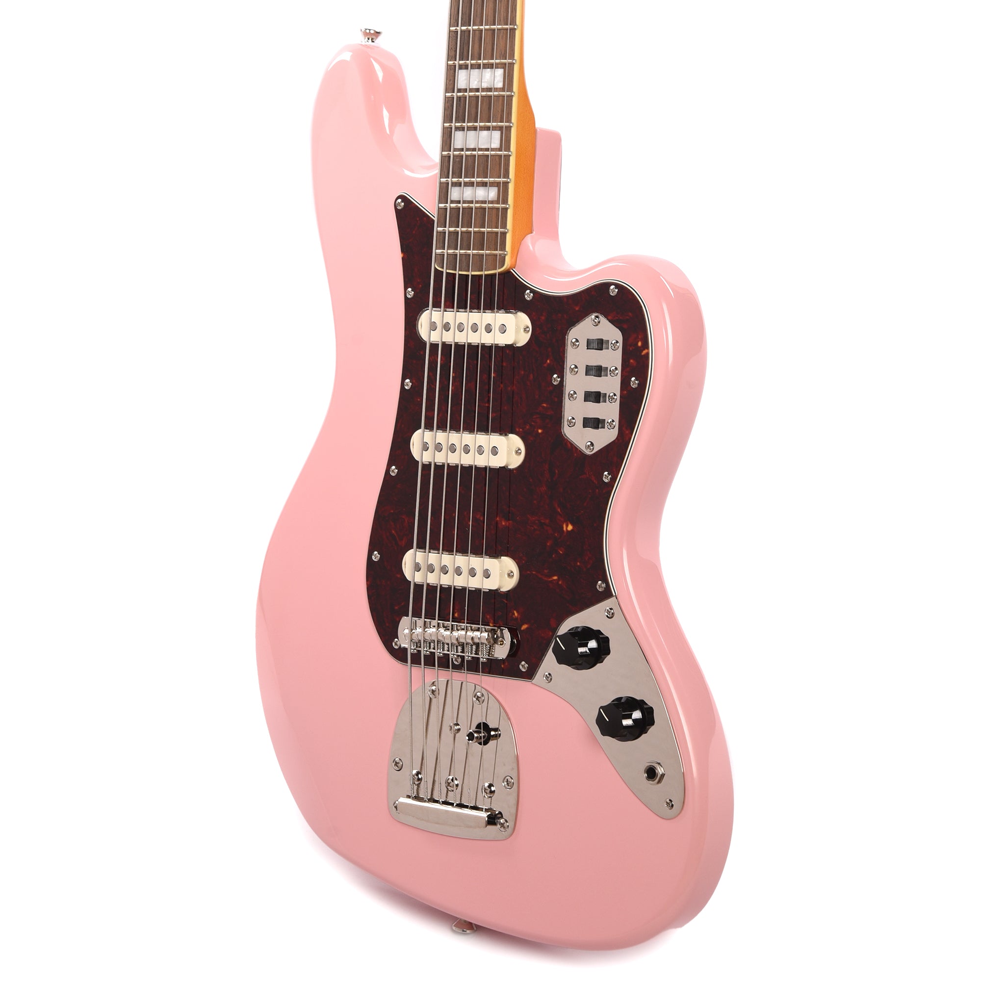 Squier Classic Vibe Bass VI Shell Pink w/Matching Headcap & 3-Ply Parchment Pickguard Bass Guitars / 5-String or More